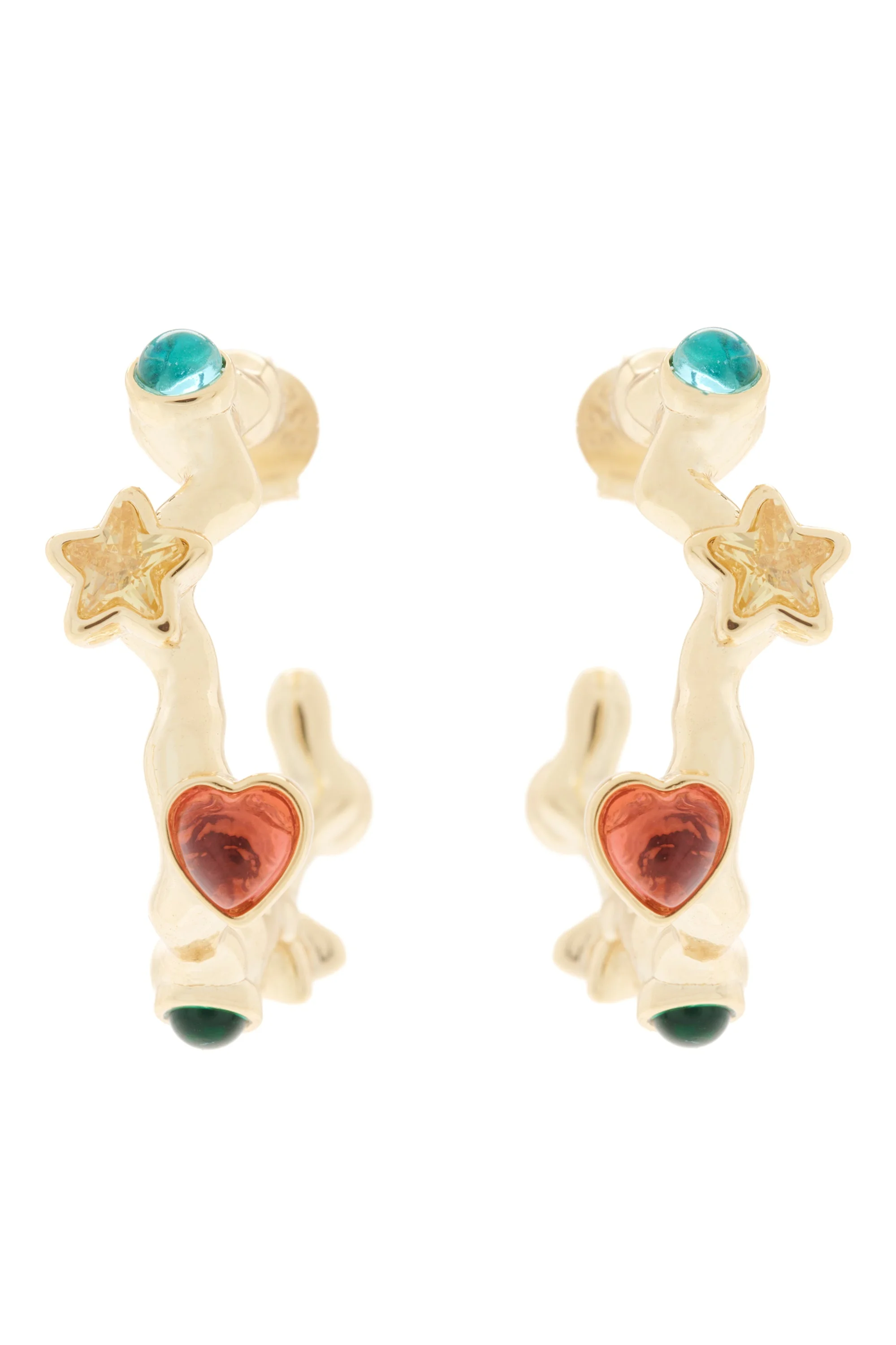 GOLD MULTI SUPER FLORENCE EARRINGS - 1