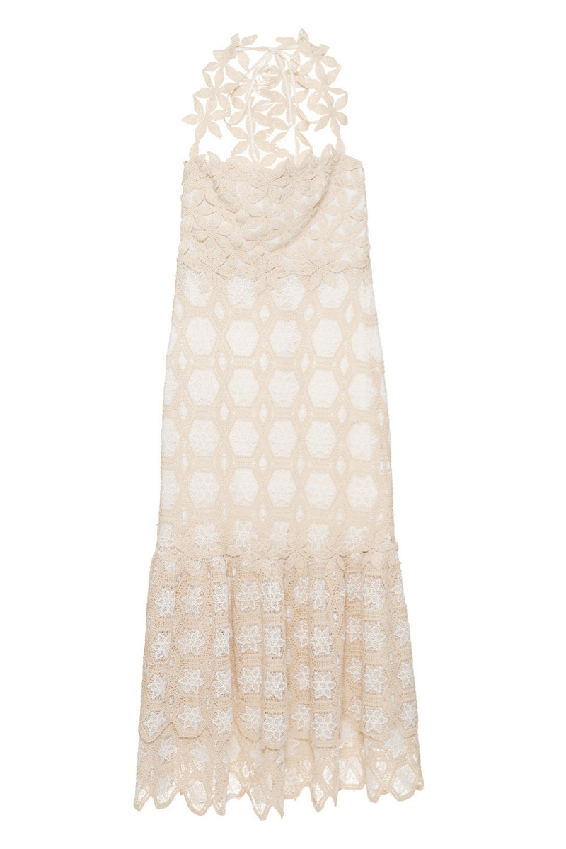 NATURAL CROCHET MIDI DRESS 4