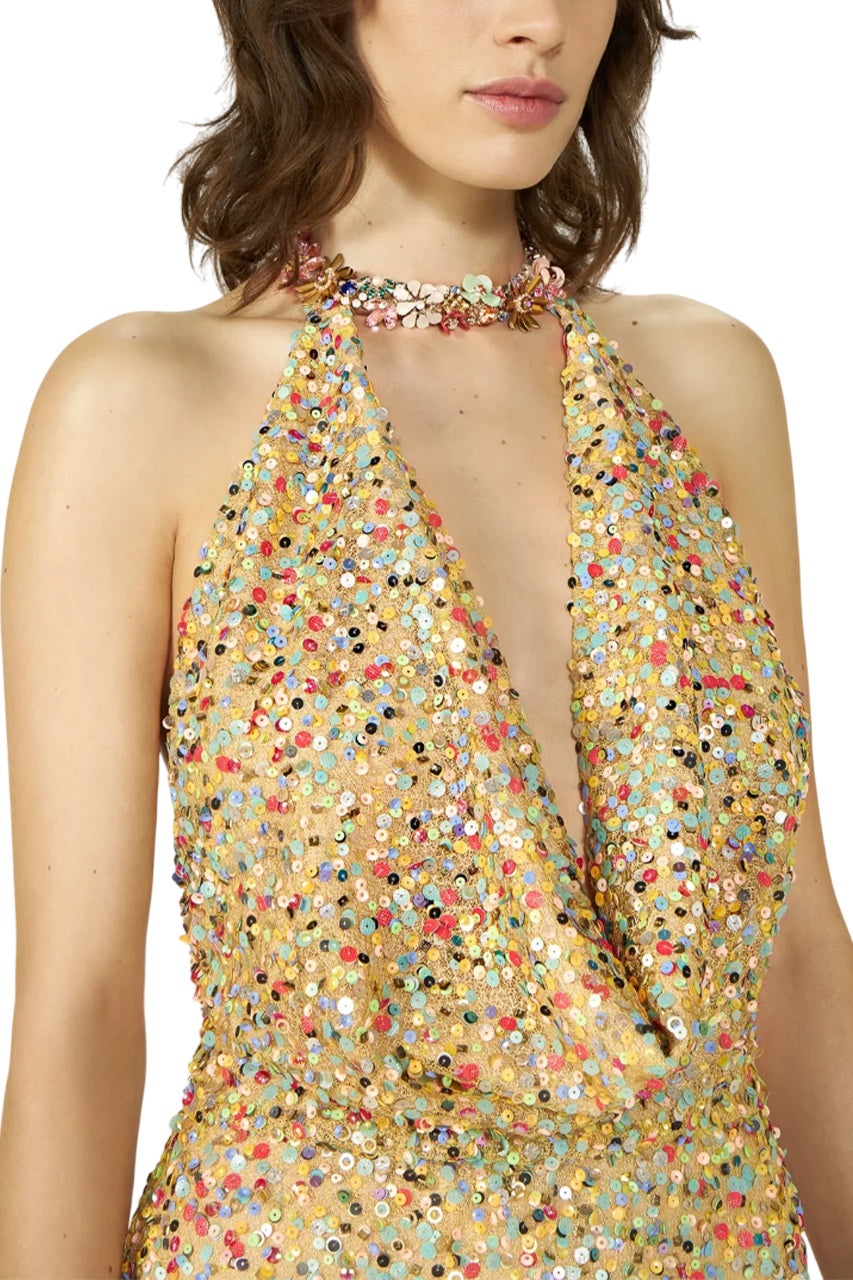 SIMONA SEQUIN MEDLEY GOWN - 4