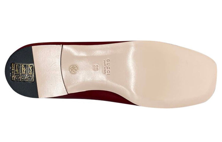 (WMNS) Gucci Madelyn Crystal G 'Dark Red Leather' 551434-C9D00-6438 - 4