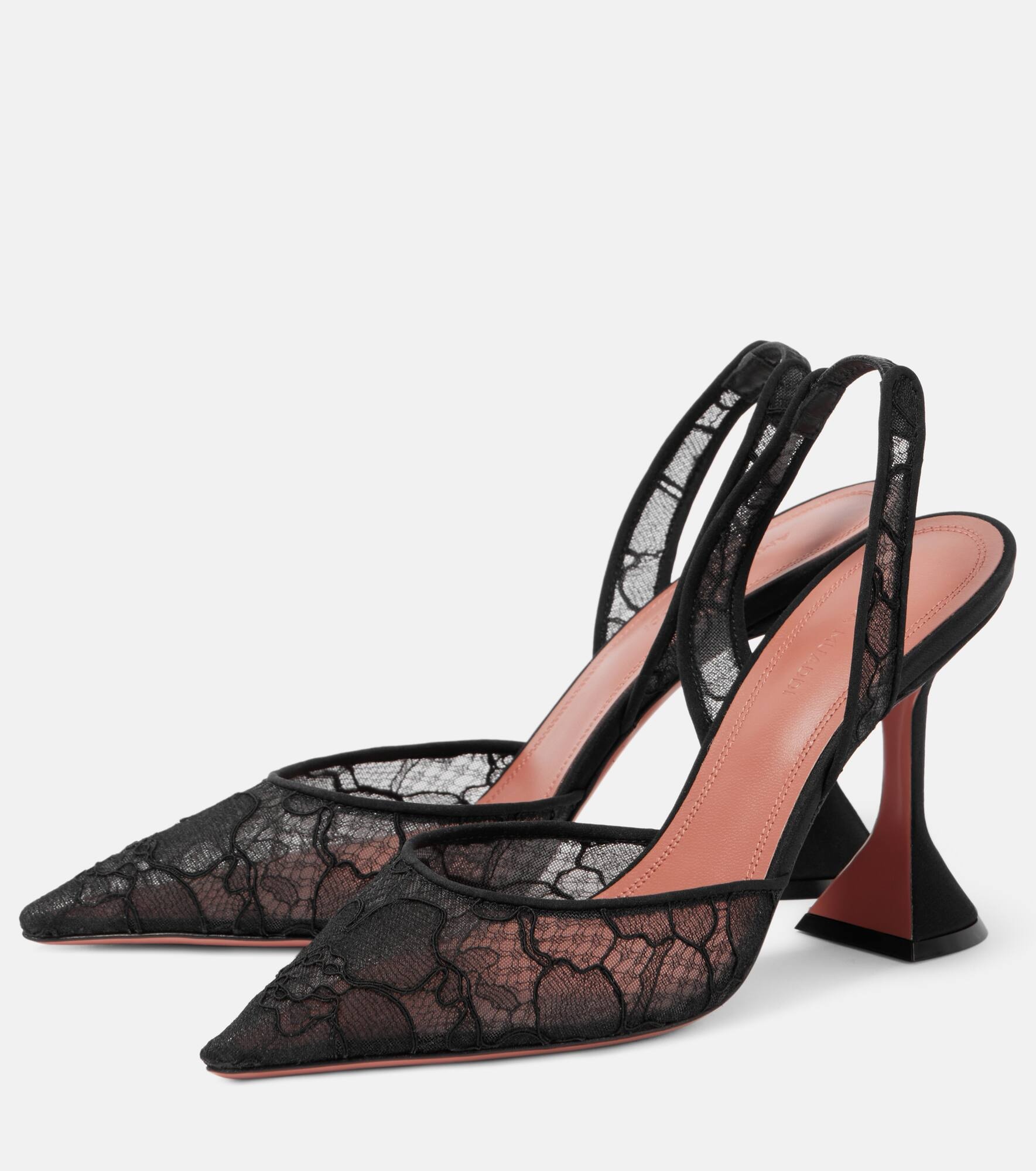 Holli 95 lace slingback pumps - 4