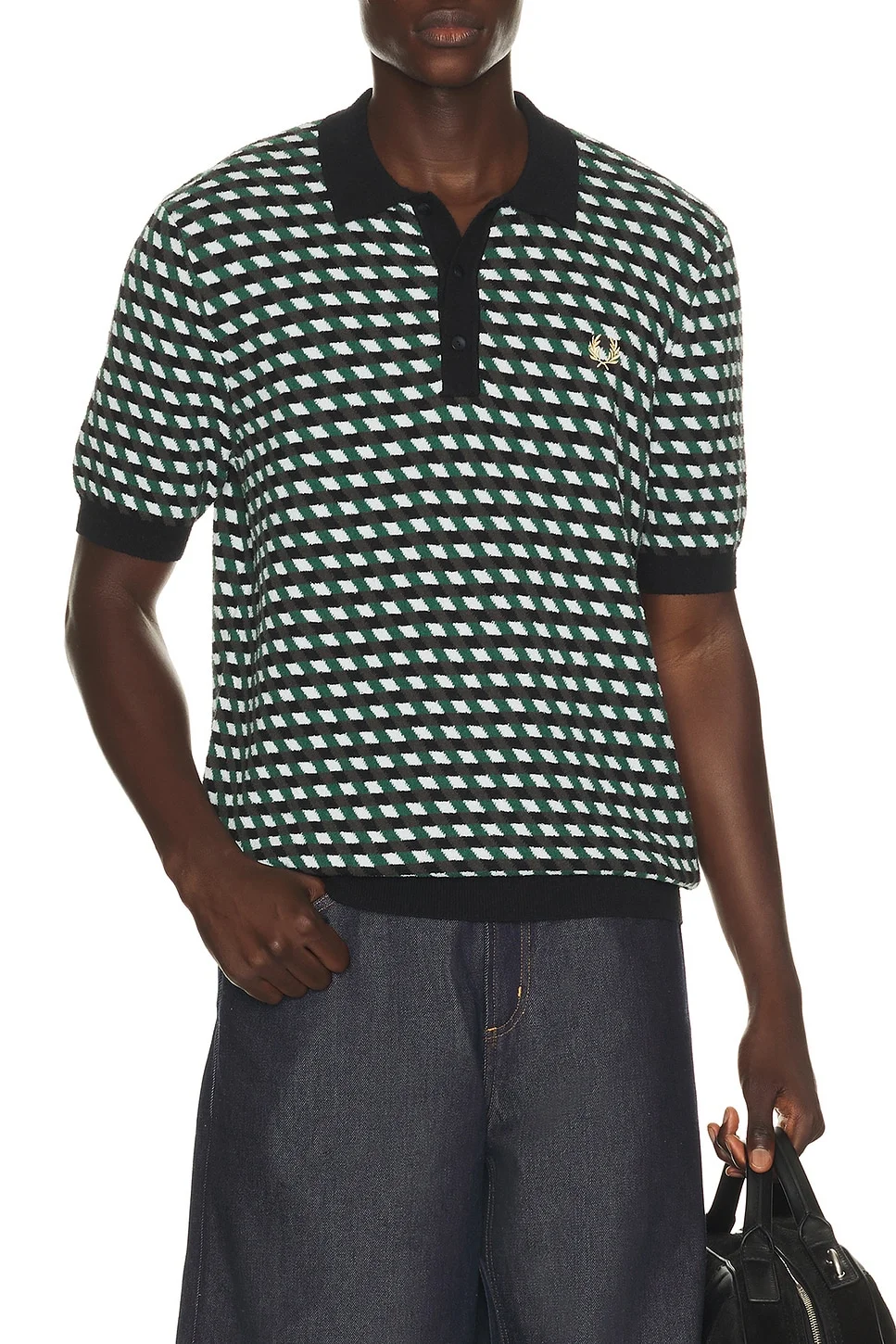 Geometric Knitted Polo - 1