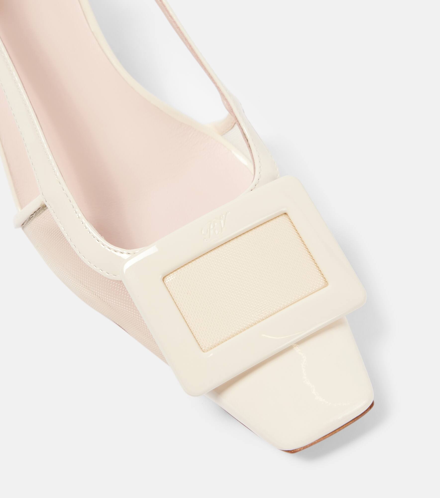 Belle Vivier 45 leather slingback pumps - 5
