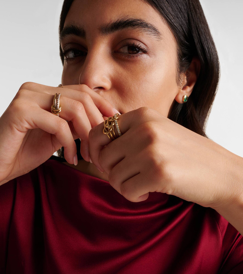 Spinelli Kilcollin Pisces Pavé 18kt gold ring with diamonds outlook