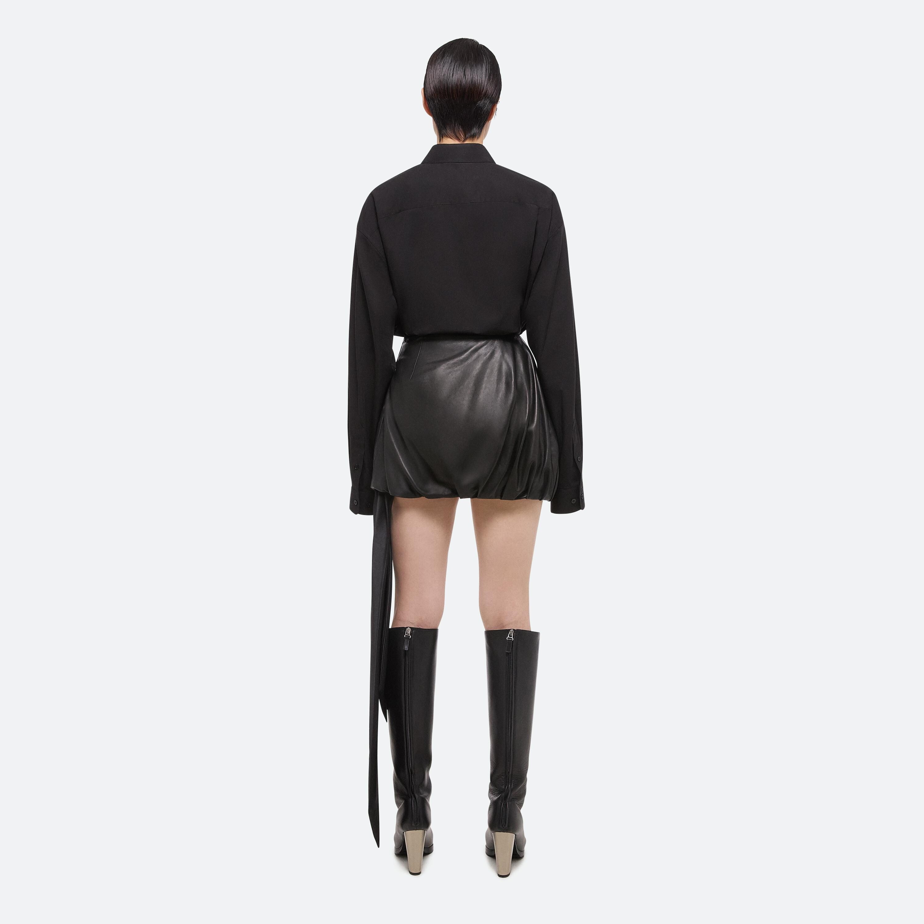 LEATHER BUBBLE SKIRT - 5