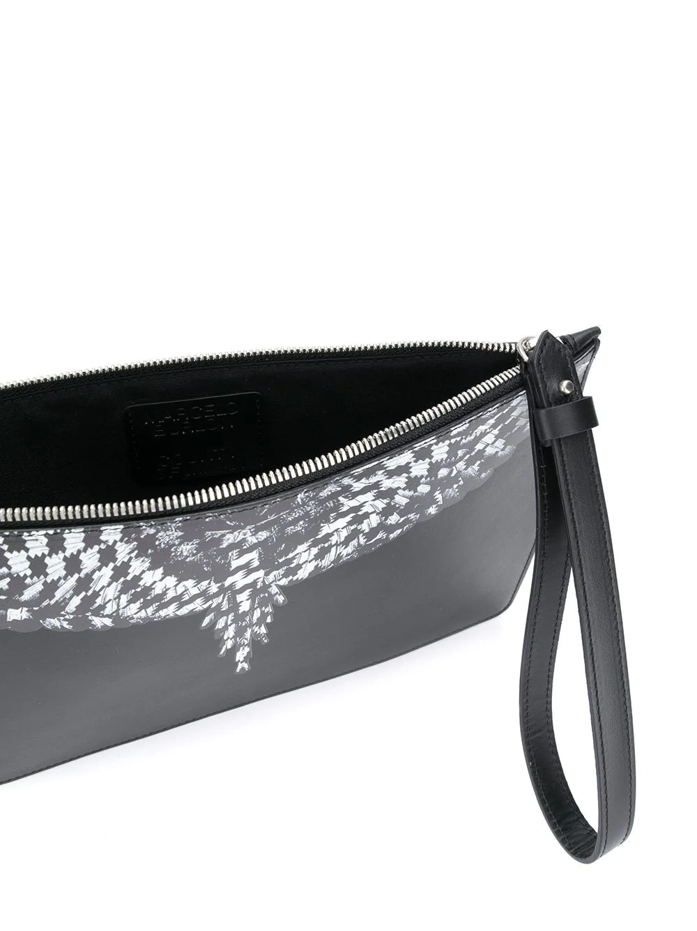 Cross Wings leather clutch bag - 5