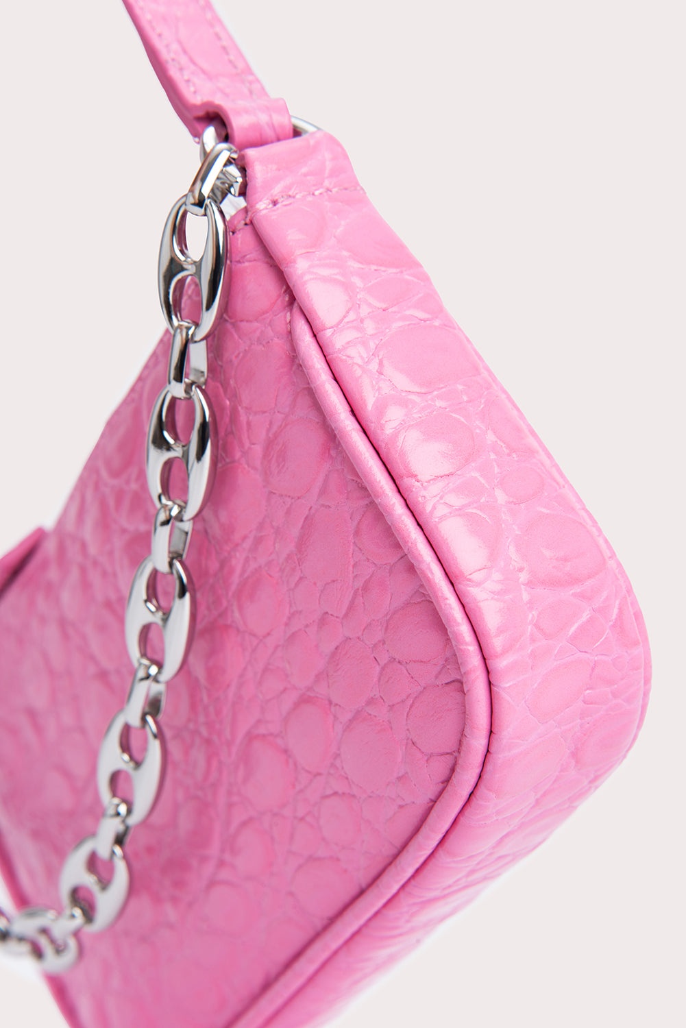 Mini Rachel Lipstick Circular Croco Embossed Leather - 6