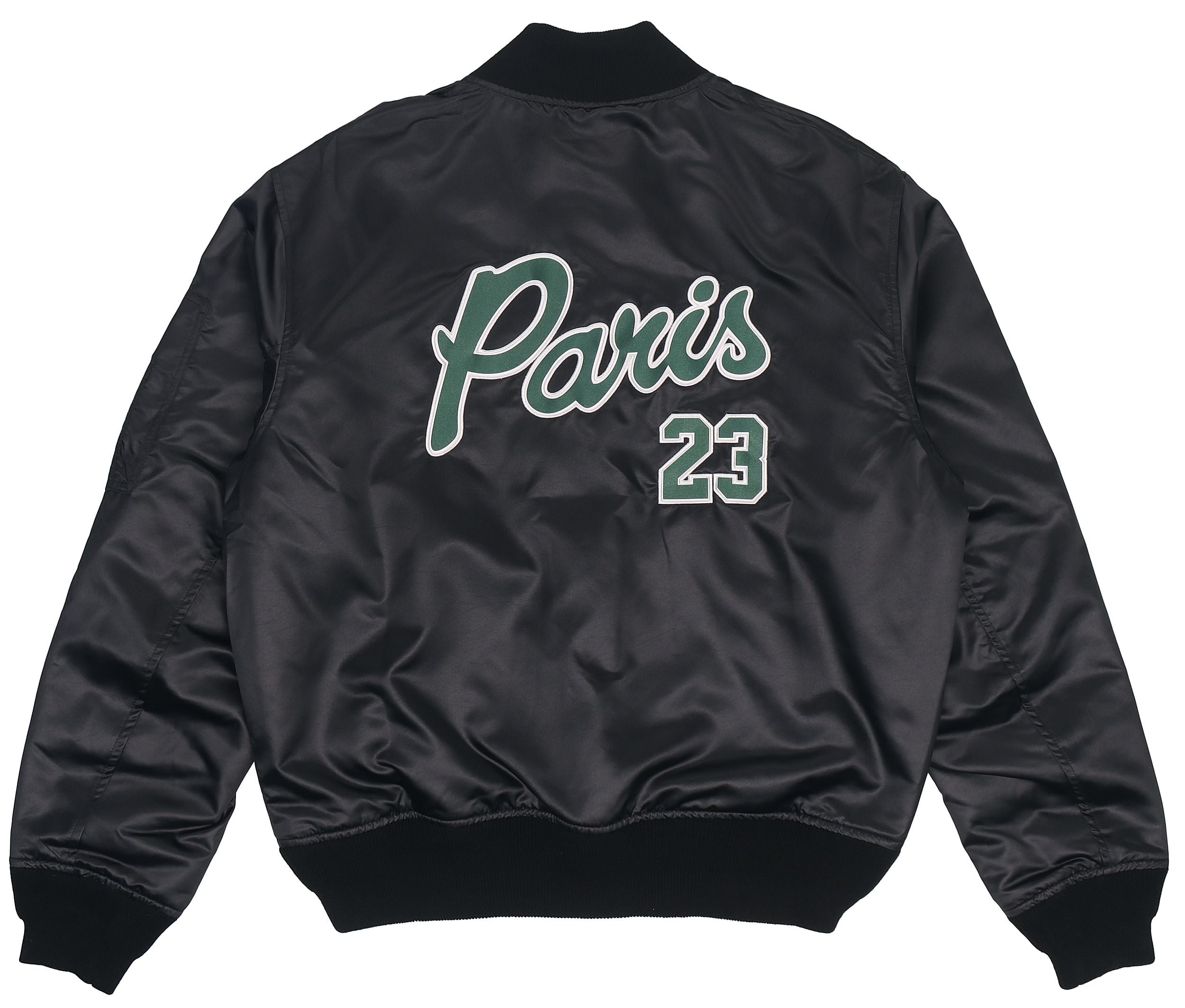 Men's Air Jordan Paris Saint-Germain MA-1 Casual Sports Alphabet Solid Color Padded Clothes Black DB - 2