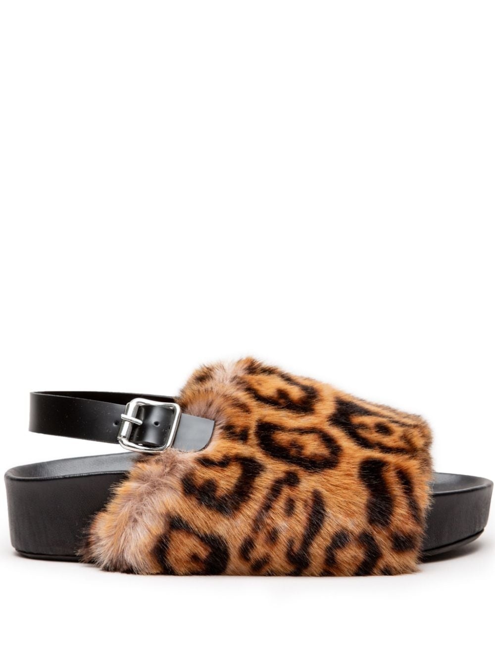 Furry Dip cheetah-pattern sandals - 1