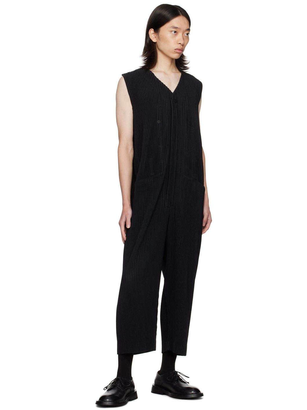 Black Pleats Bottoms 1 Jumpsuit - 4