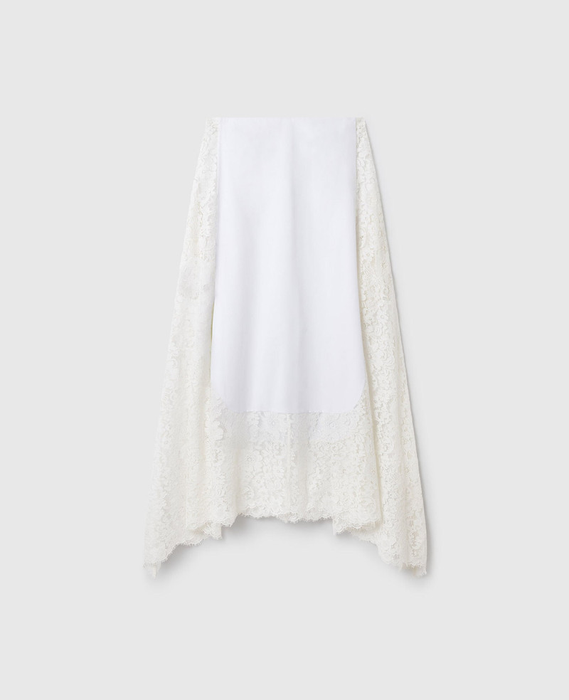 Lace Panel Midi Skirt 1