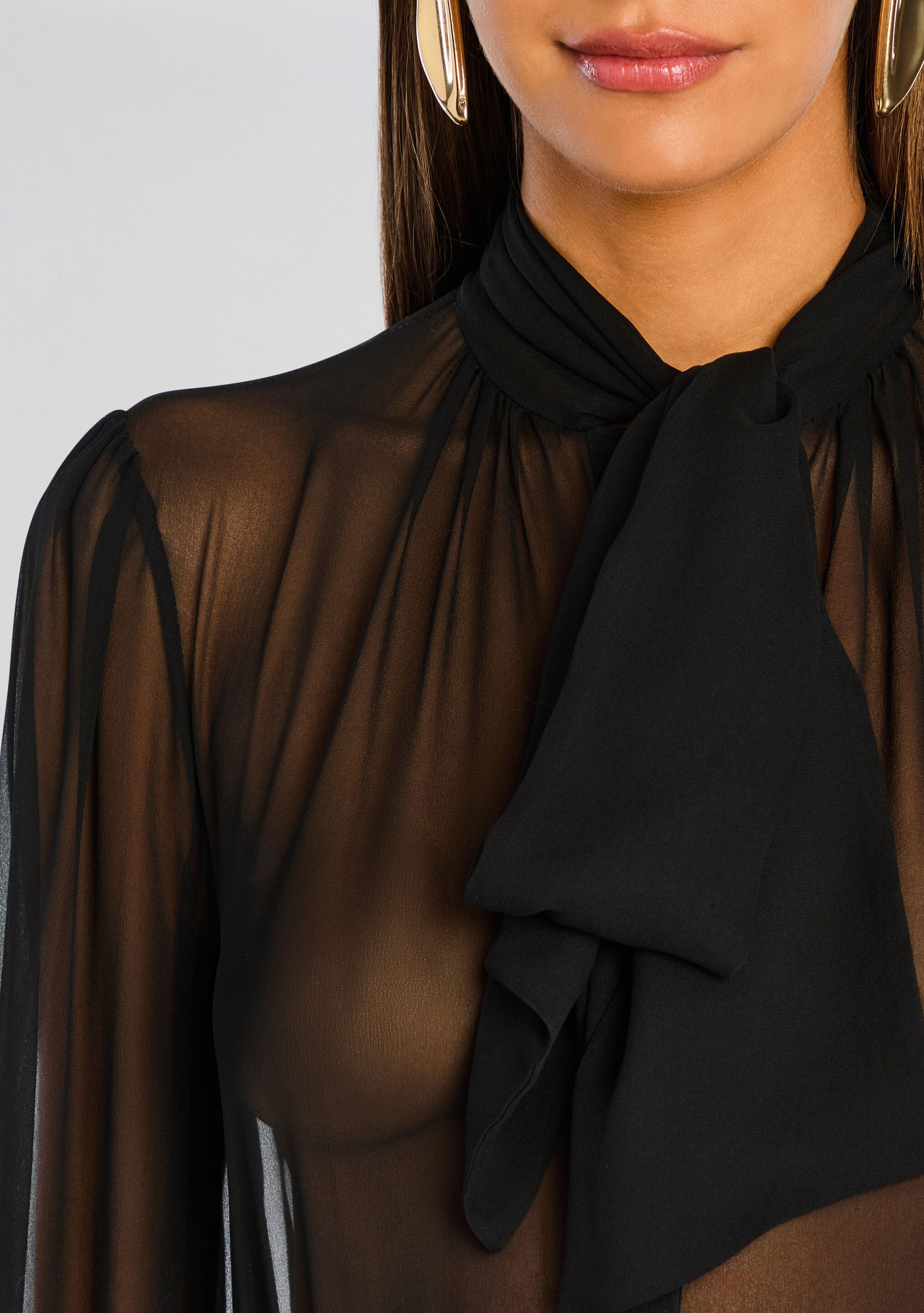 HASLI SILK CHIFFON TOP - 2
