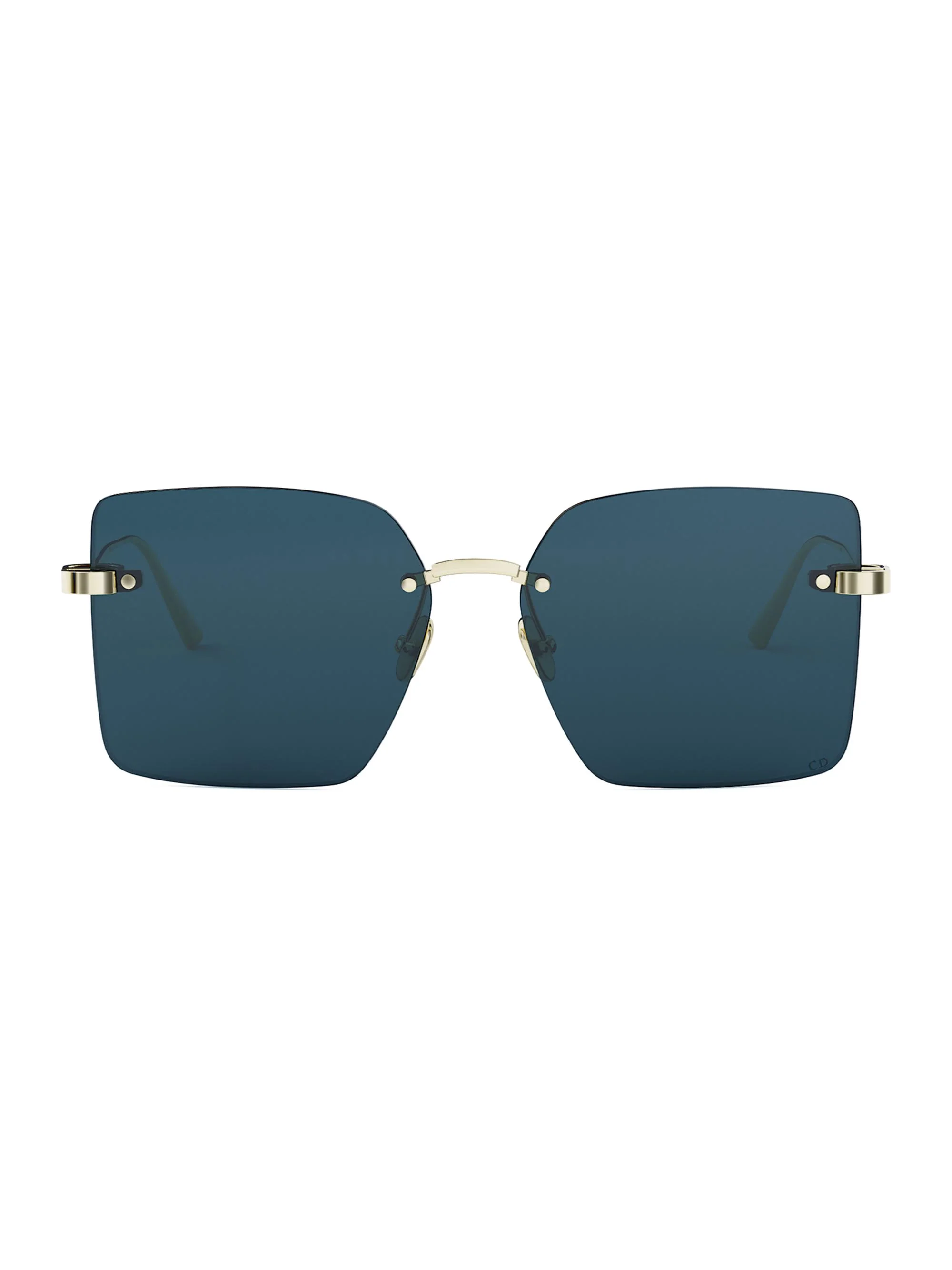 Women's CDior S3U 58MM Square Sunglasses - Shiny Gold Blue - 1
