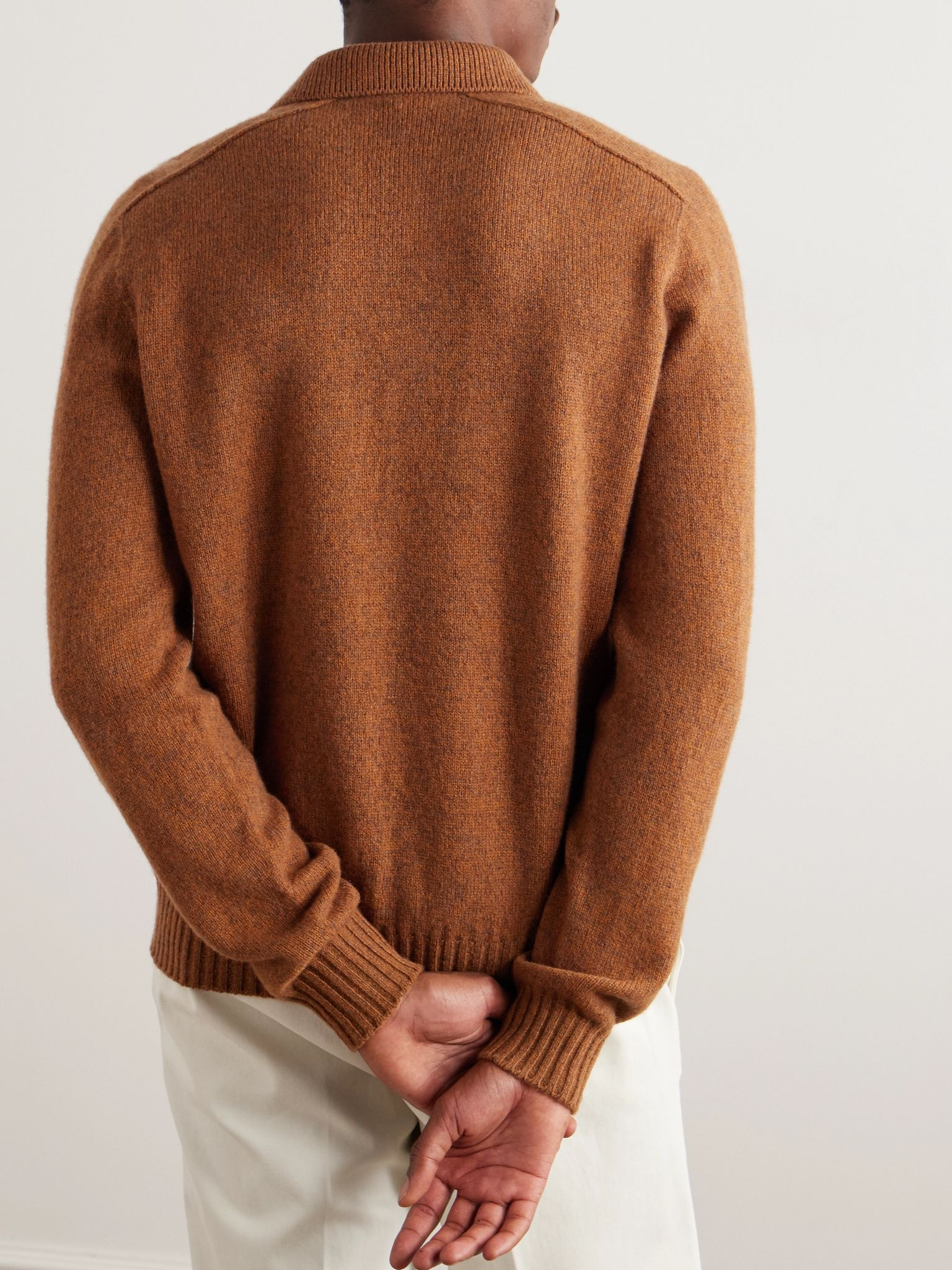 Virgin Wool Sweater Orange - 4