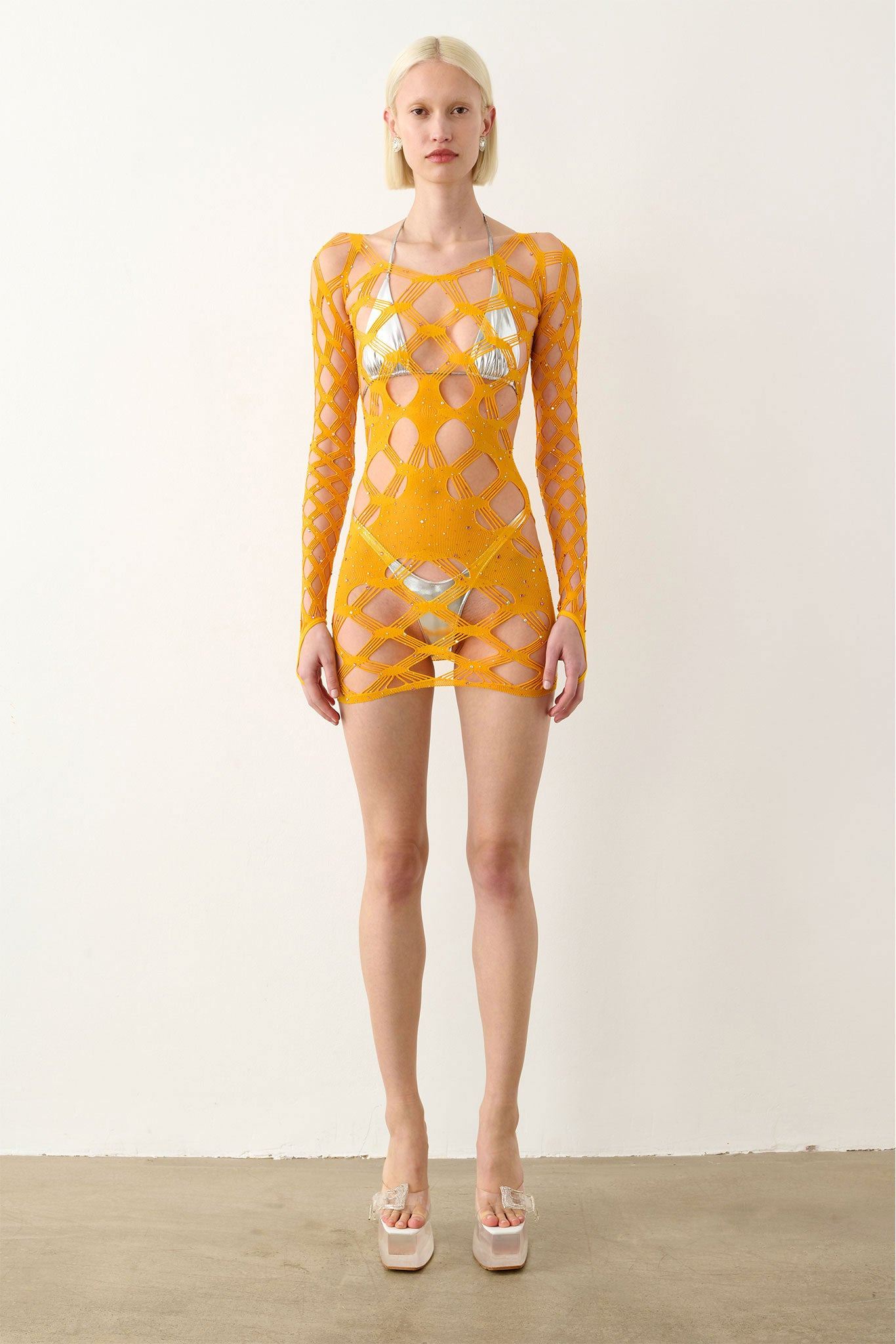 MARINA MINI DRESS SAFFRON - 2