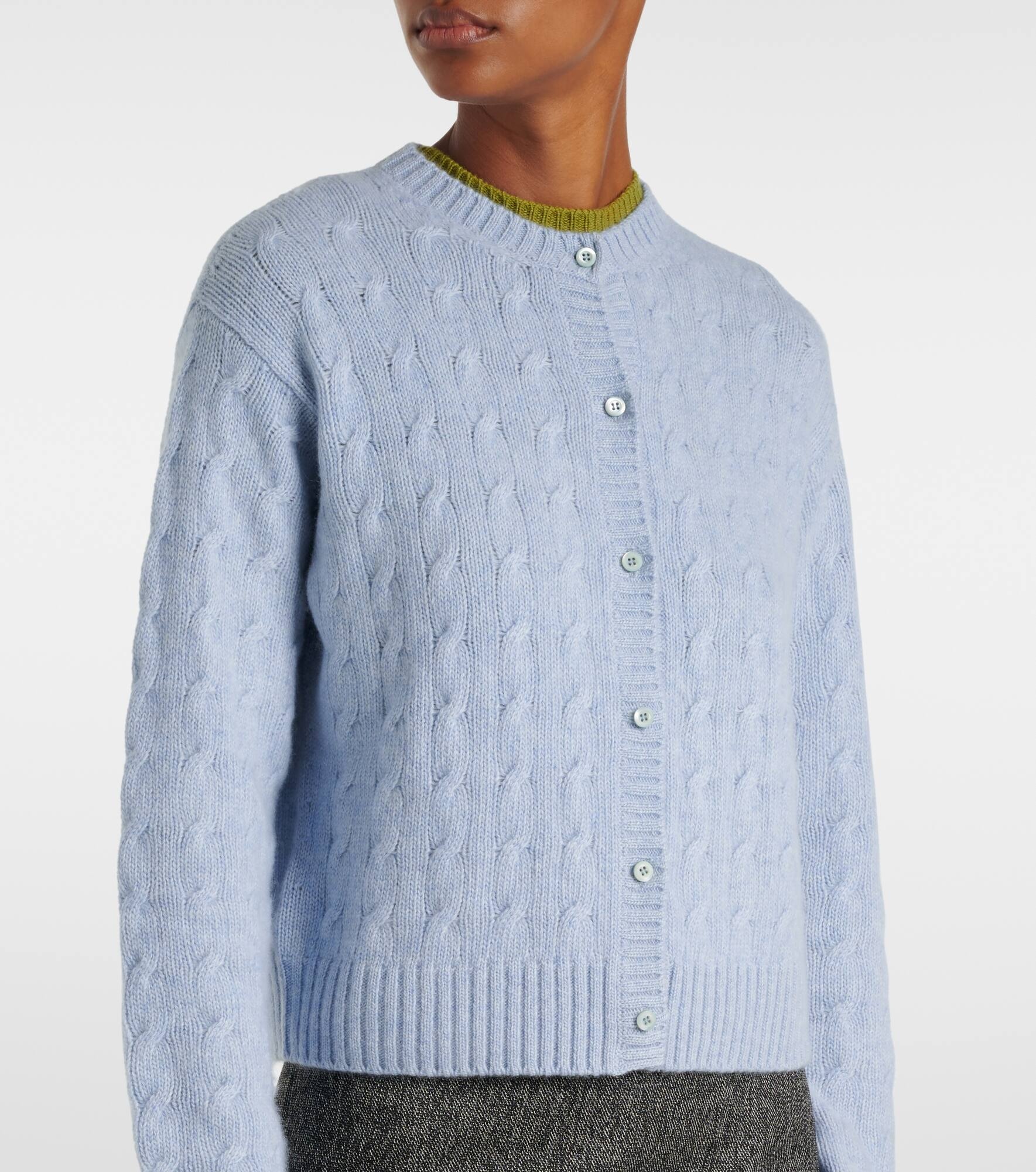 Re-Cashmere cable-knit cardigan - 5