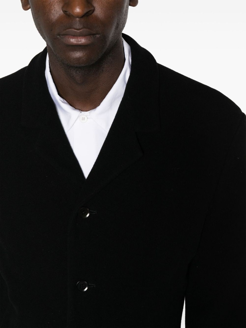 notched-lapels single-breasted coat 5
