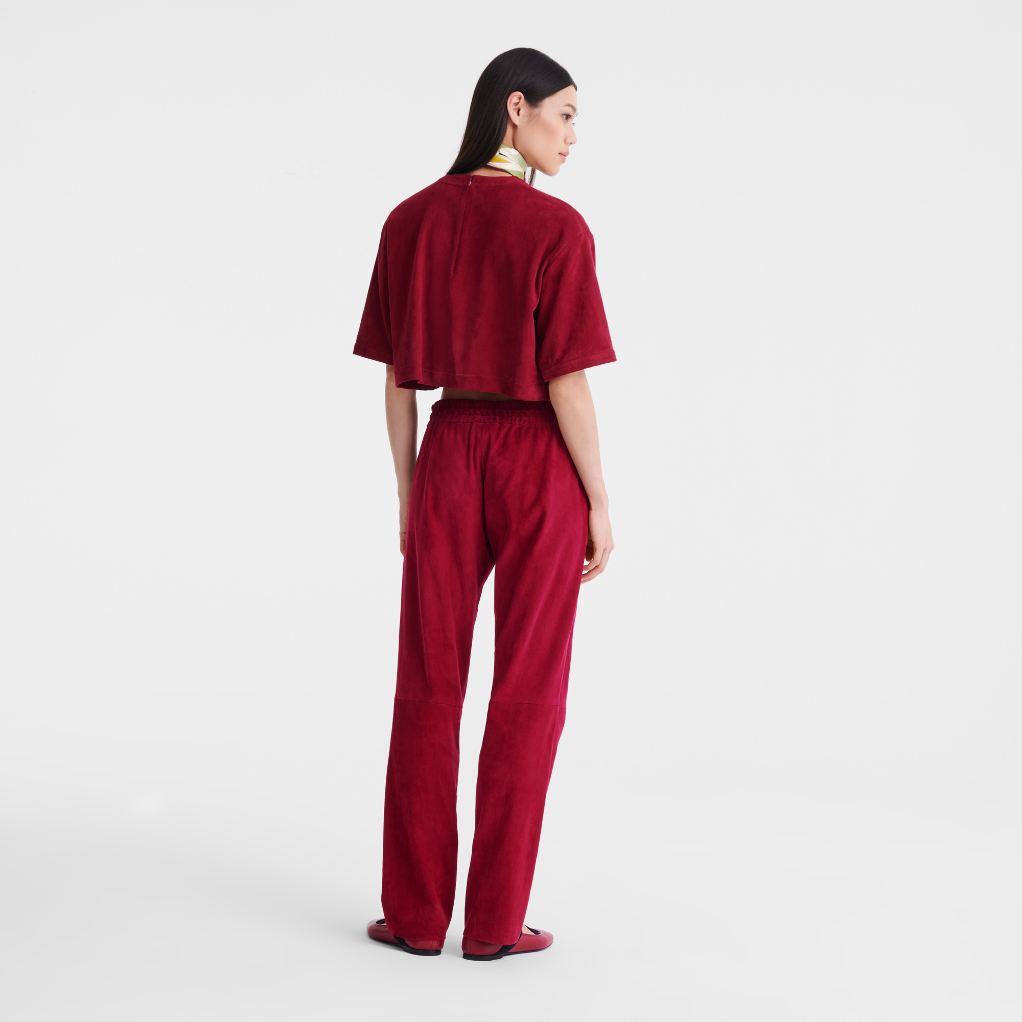 Leather crop top Beetroot - Leather - 3