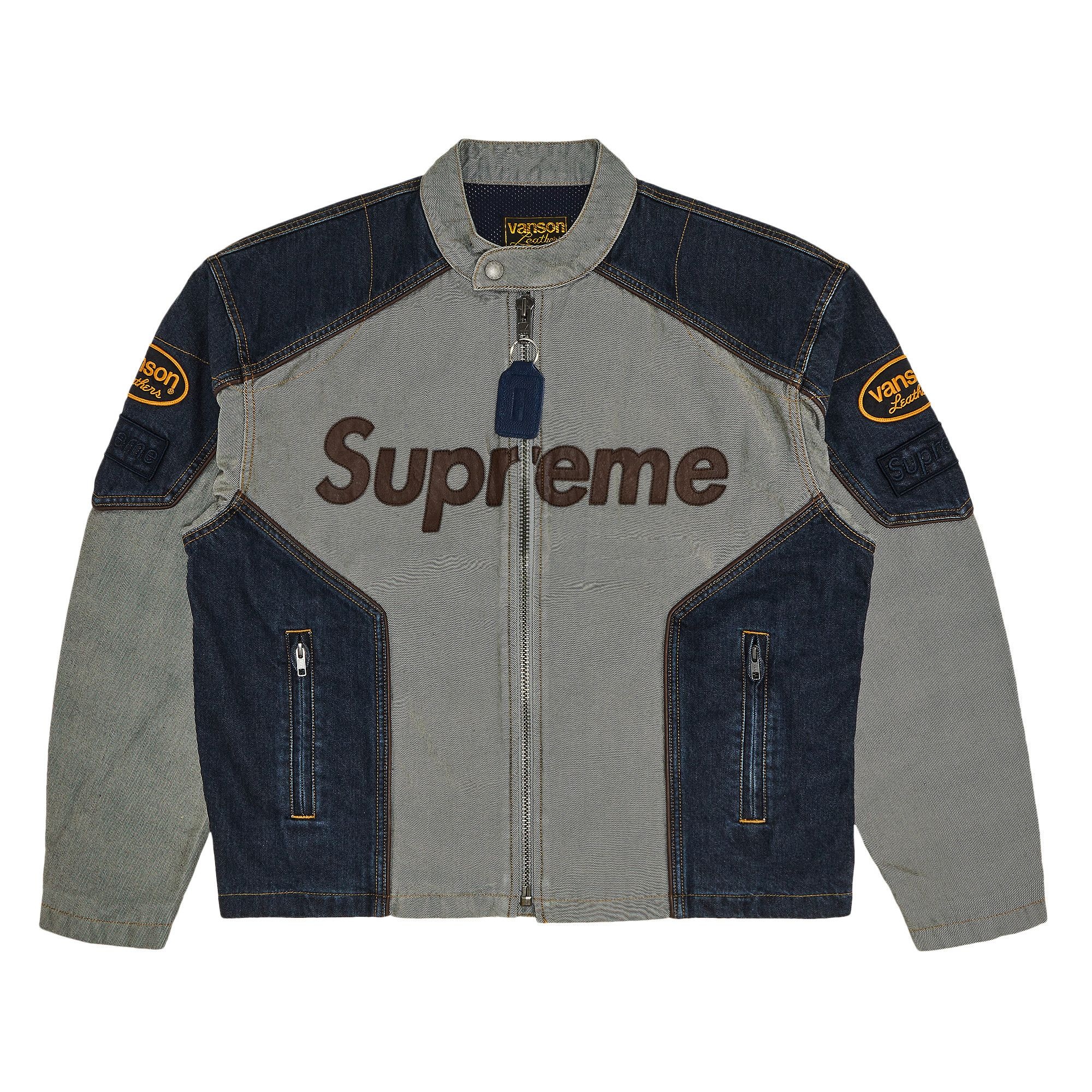 Supreme x Vanson Leathers x Cordura Cotton Jacket 'Denim' - 1
