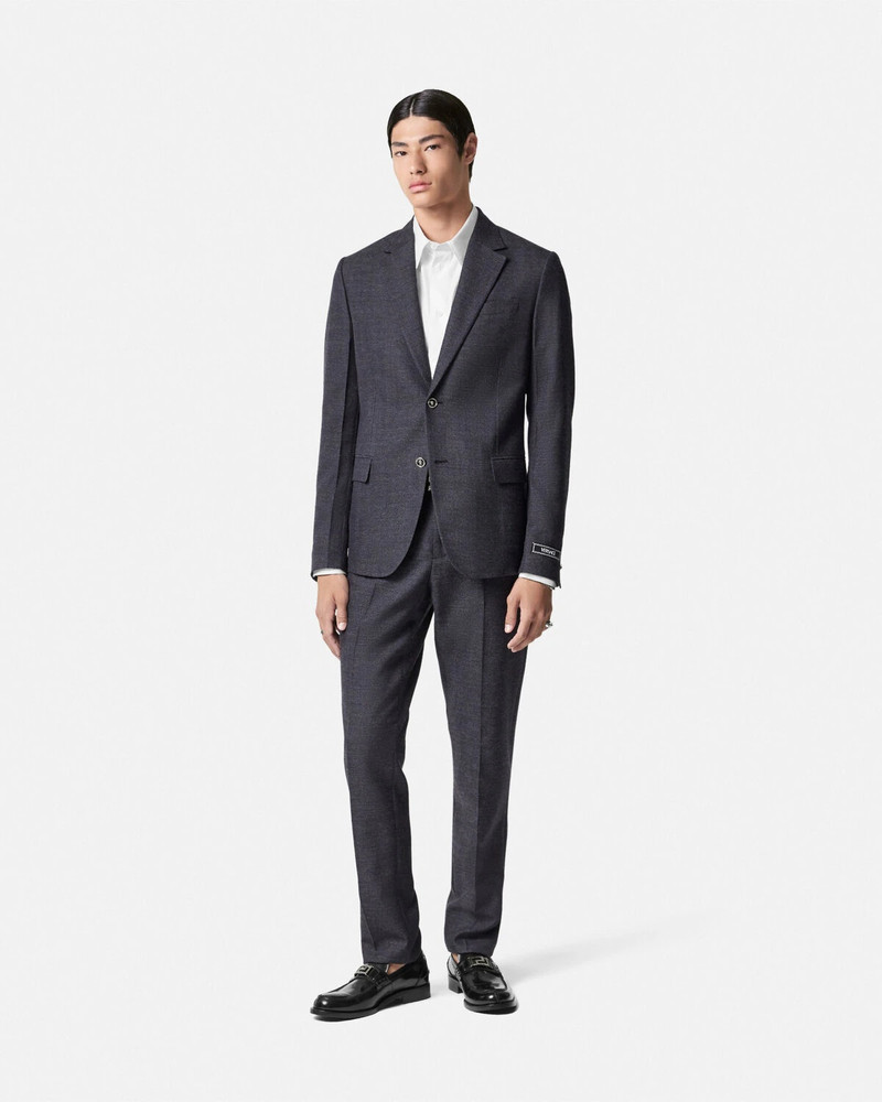 VERSACE Herringbone Wool Formal Pants outlook