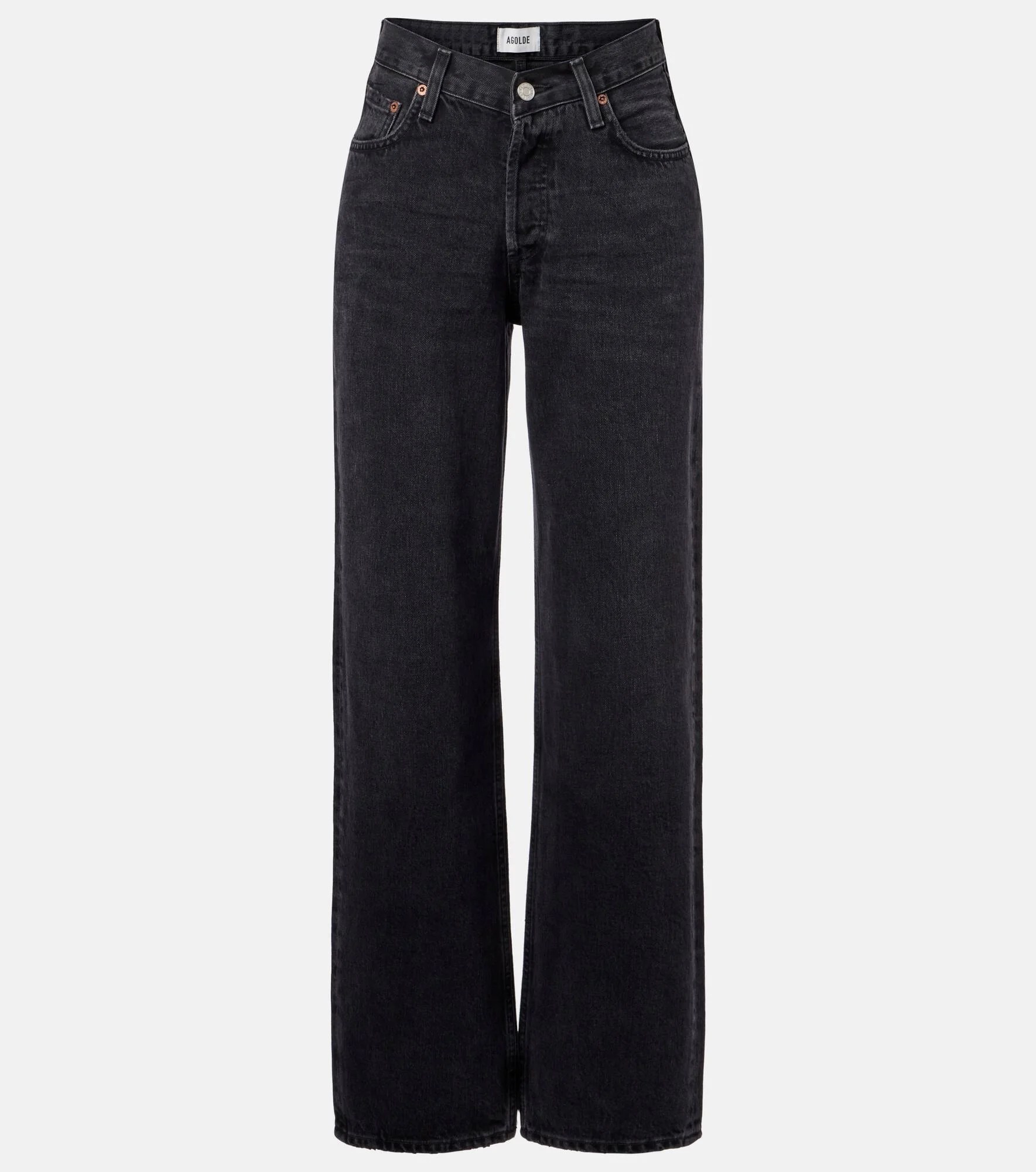 V-Waist Baggy high-rise wide-leg jeans - 1