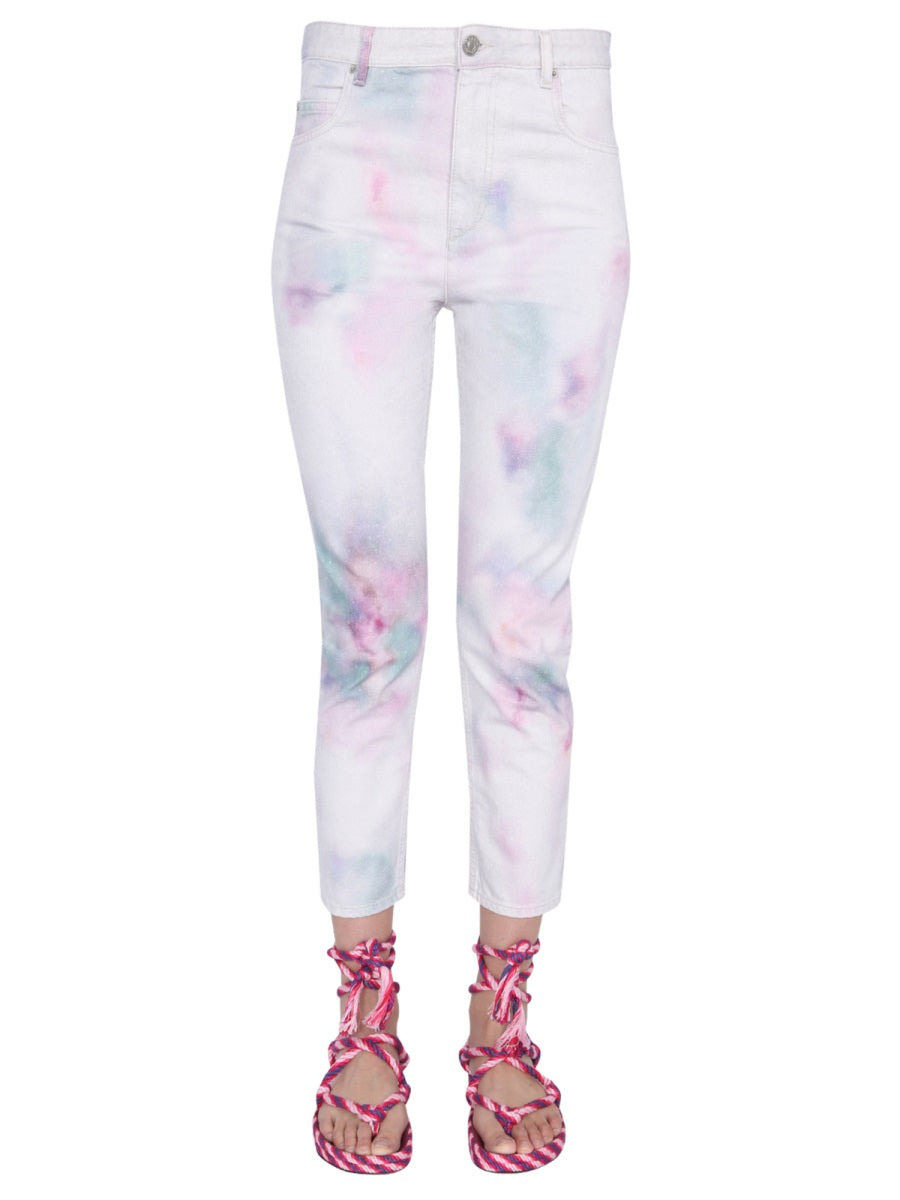 "Wool" Printed Jeans - 1