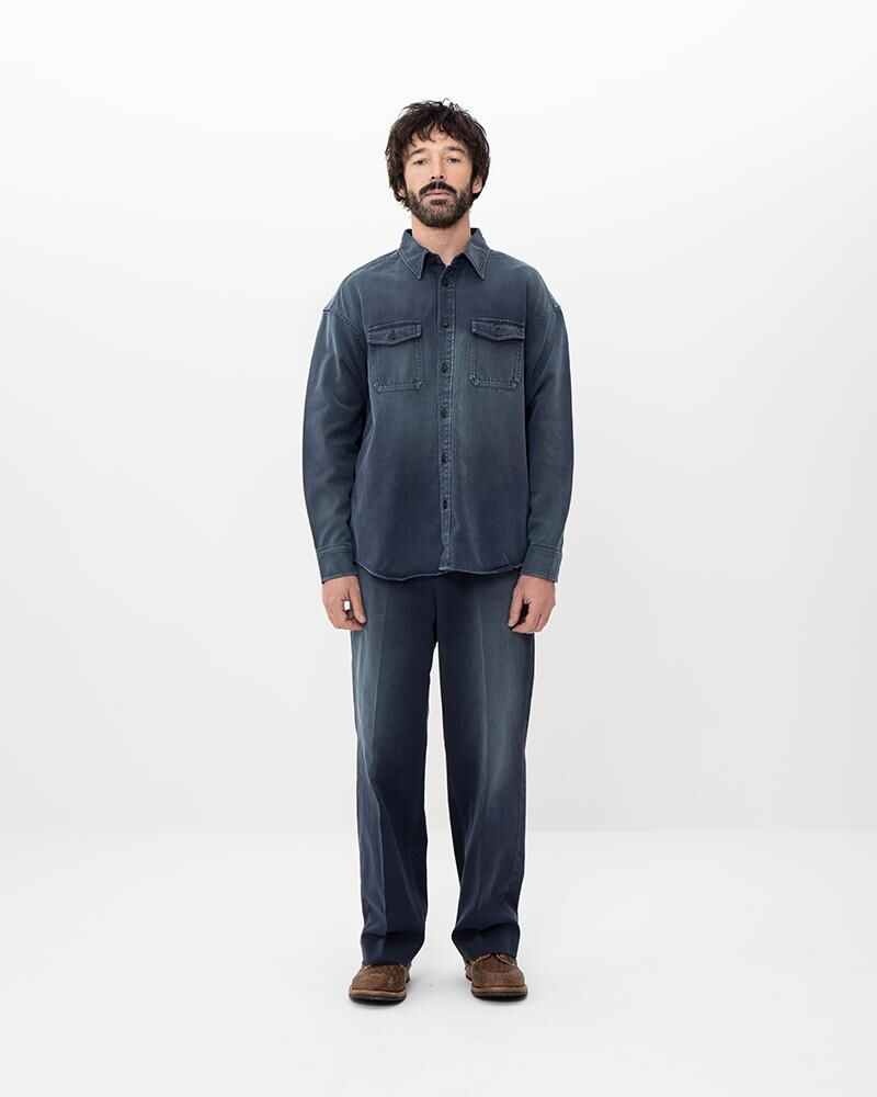 LUMBER L/S DMGD INDIGO - 3