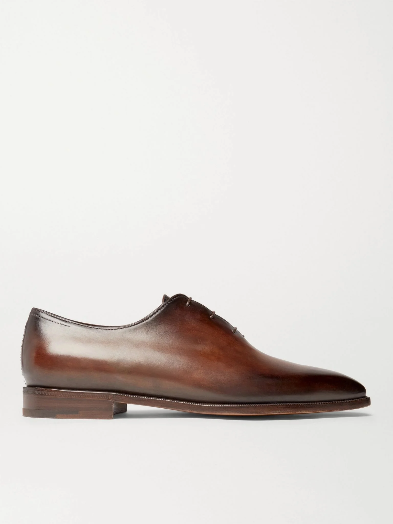 Blake Whole-Cut Venezia Leather Oxford Shoes Brown - 1