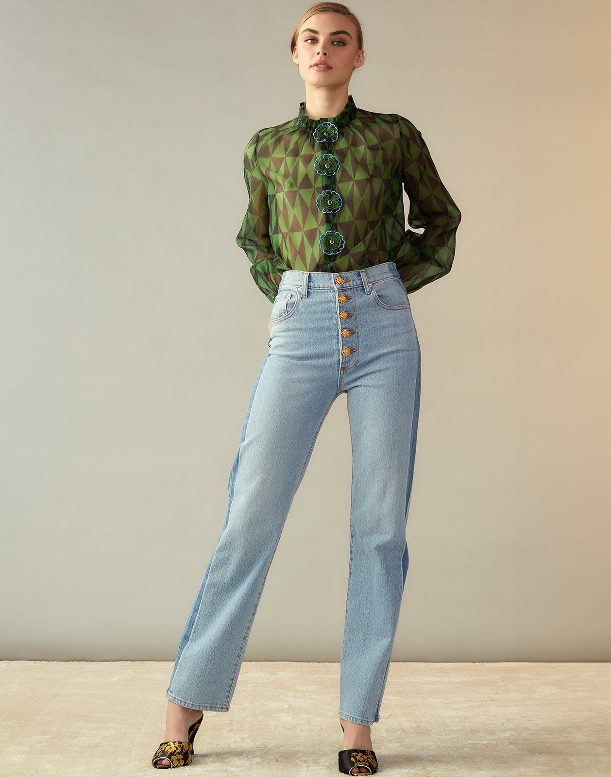 Evergreen Silk Organza Shirt - 5