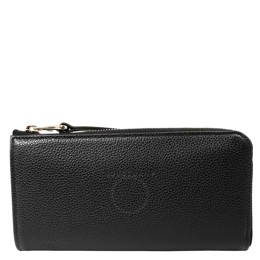Longchamp Le Foulonne Black 047 Ladies 3.9 x 7.7 in Wallets L3418021047 - 1