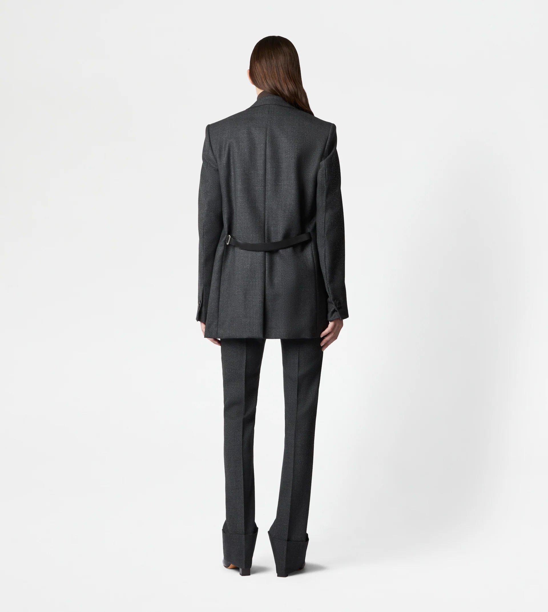 BLAZER IN WOOL - BLACK, GREY - 3