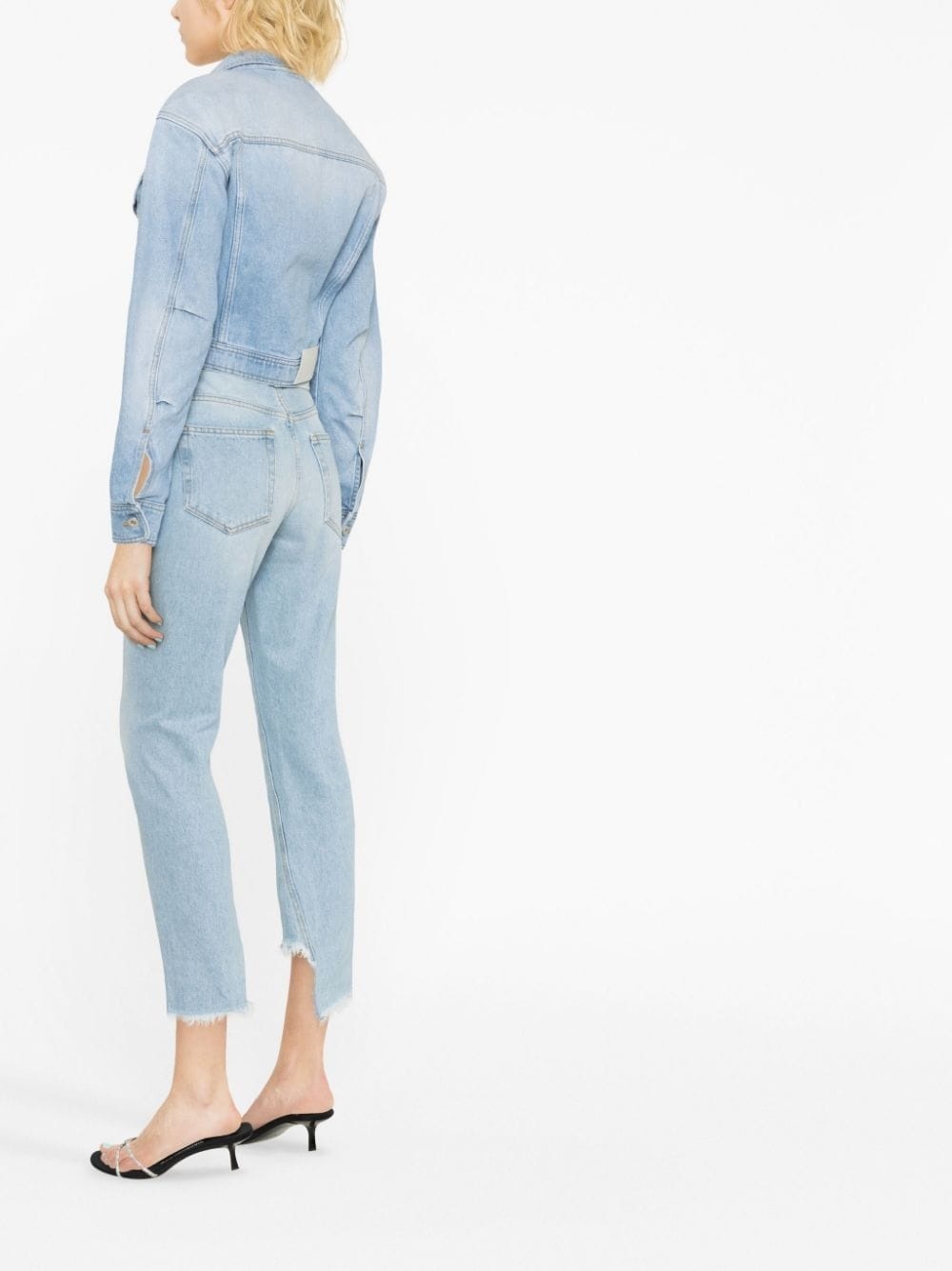 cropped denim jacket - 4