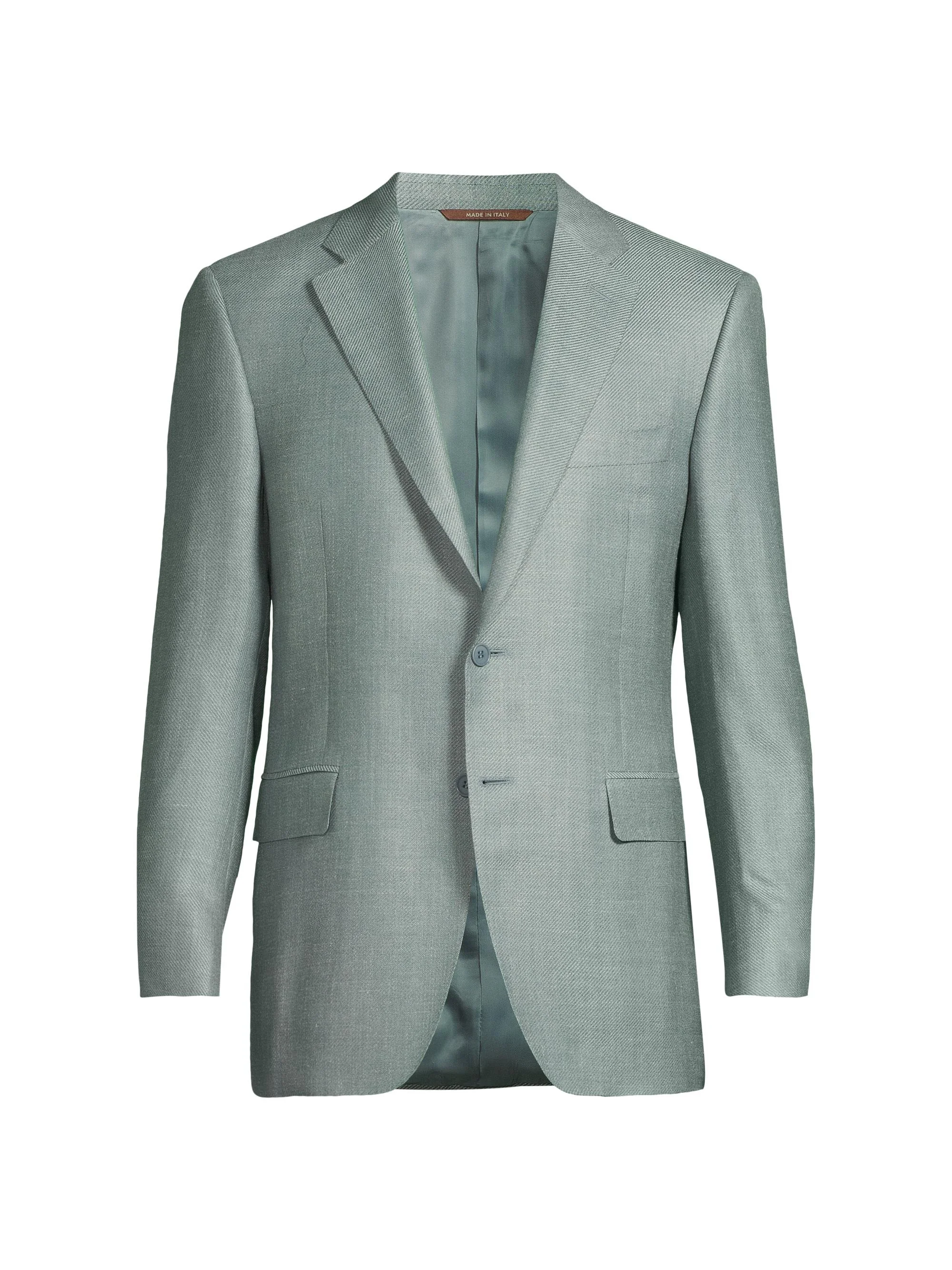Men's Lux Solid Diagonal Weave Sportcoat - Green - 1