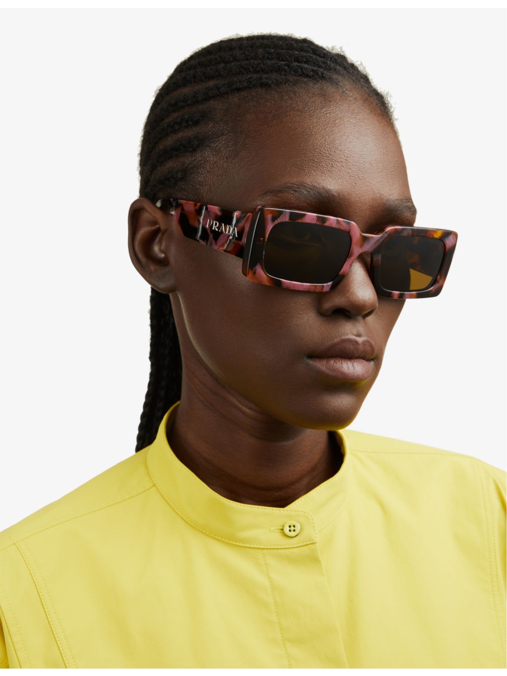 PR A07S pillow-frame tortoiseshell acetate sunglasses - 2