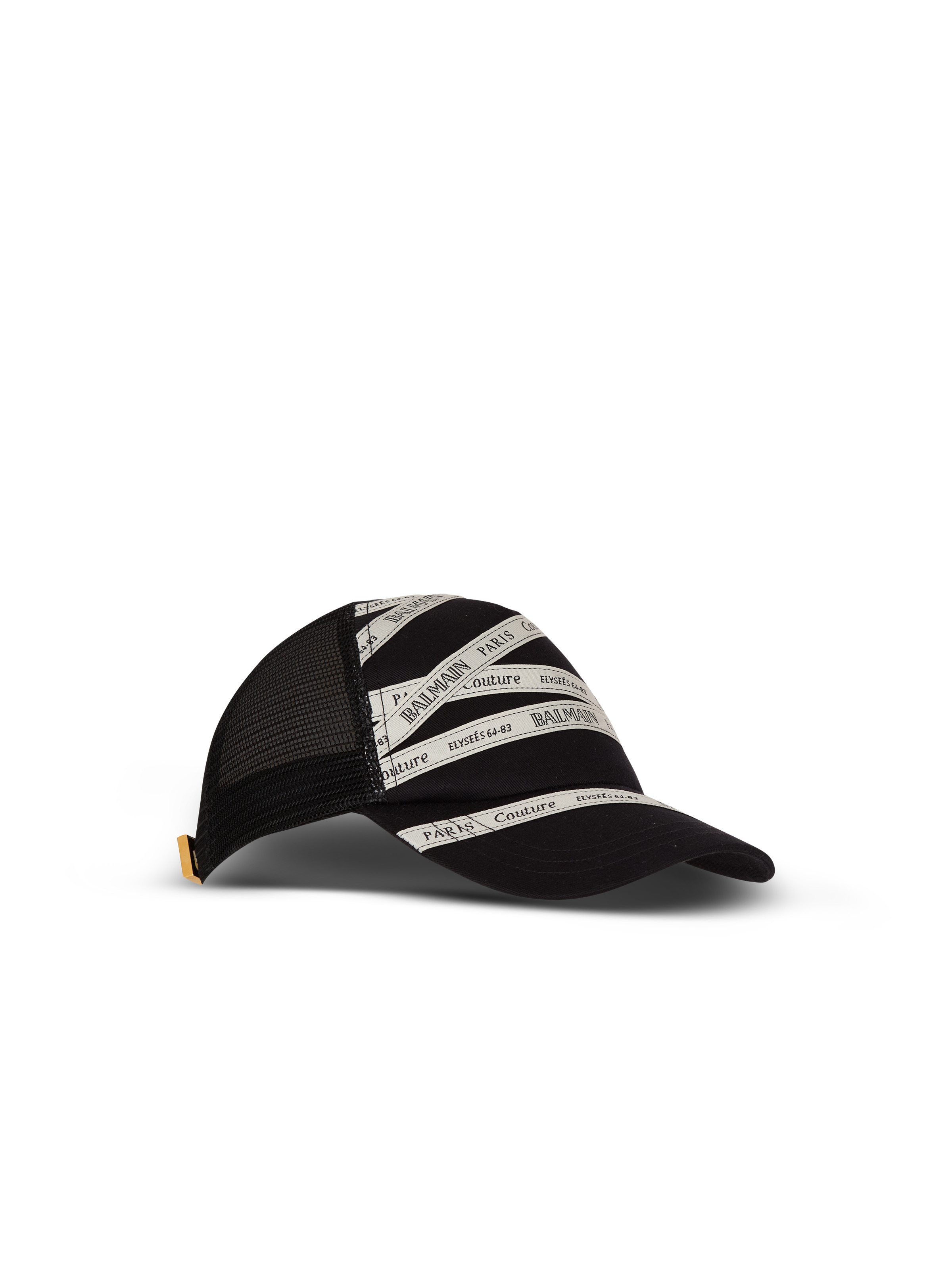 Cotton cap with Balmain ribbon motif - 3