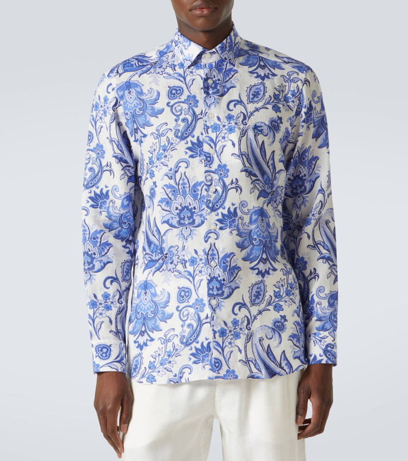 Roma printed linen shirt 3