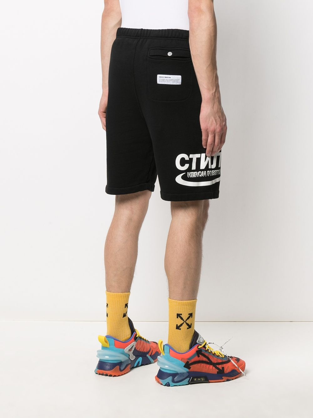 logo-print track shorts - 4