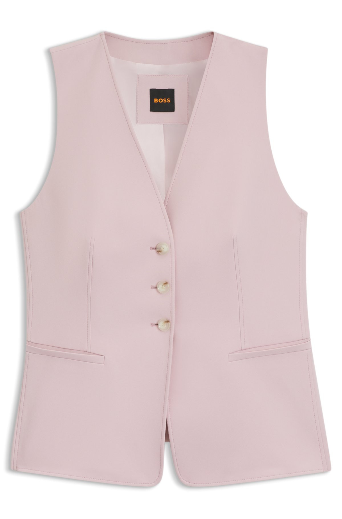 ADJUSTABLE WAISTCOAT IN STRETCH CREPE - 1