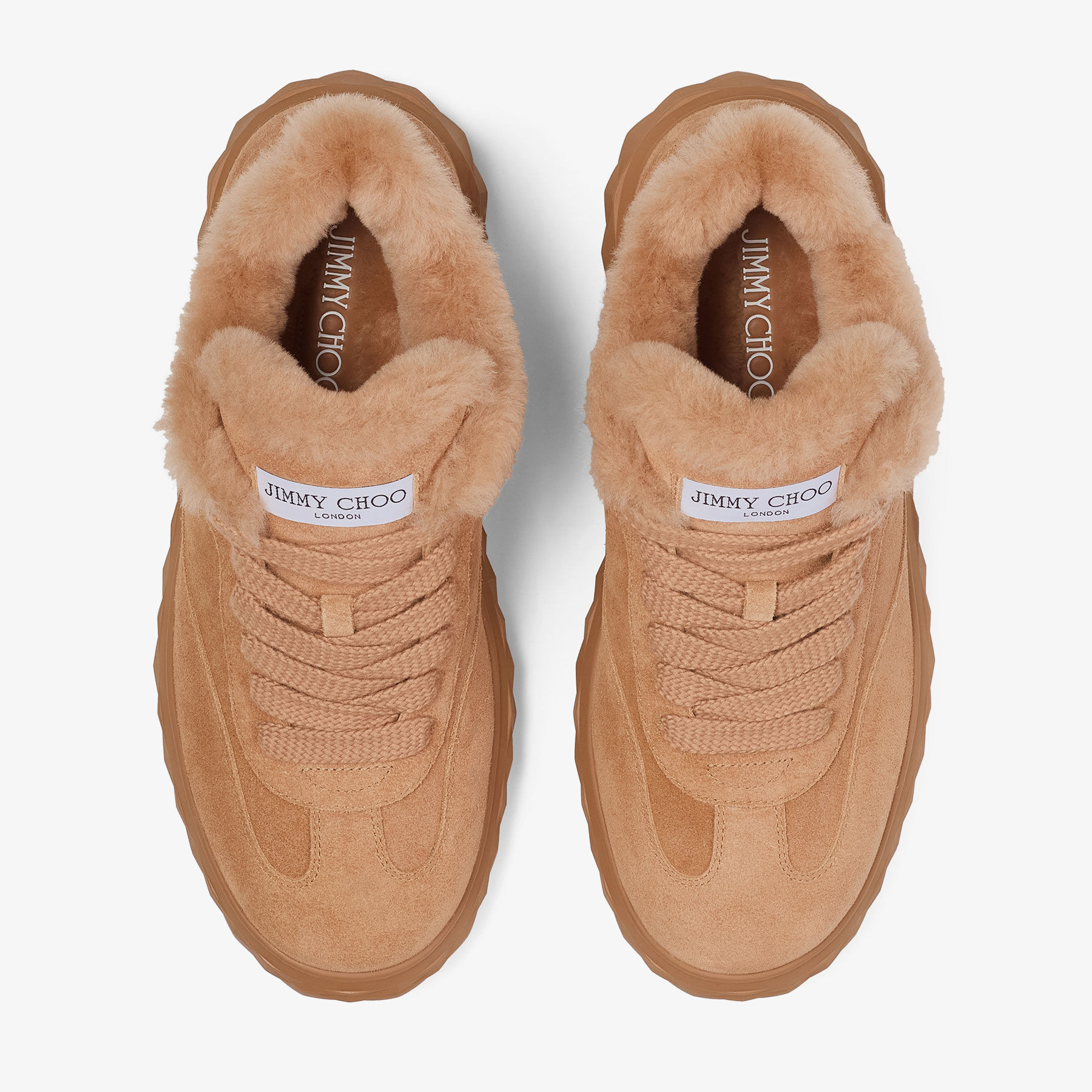 Diamond Maxi Retro M
Toffee Velvet Suede Low Top Trainers with Shearling - 4