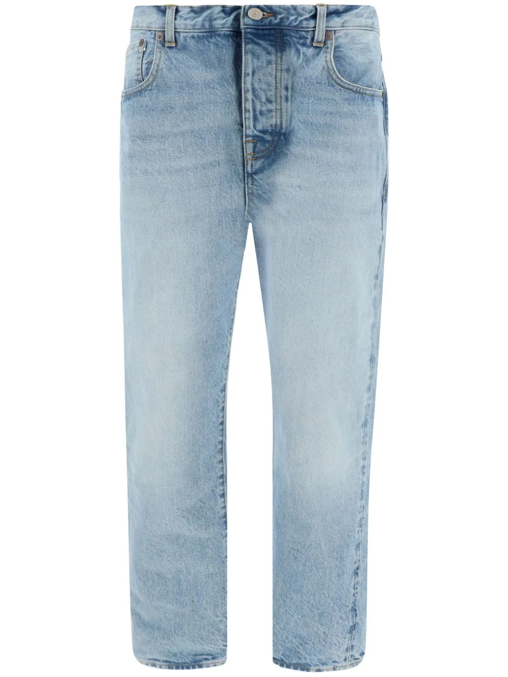 five-pocket straight-leg jeans - 1