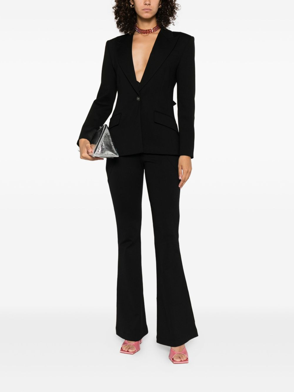single-breasted notched-lapels blazer - 2