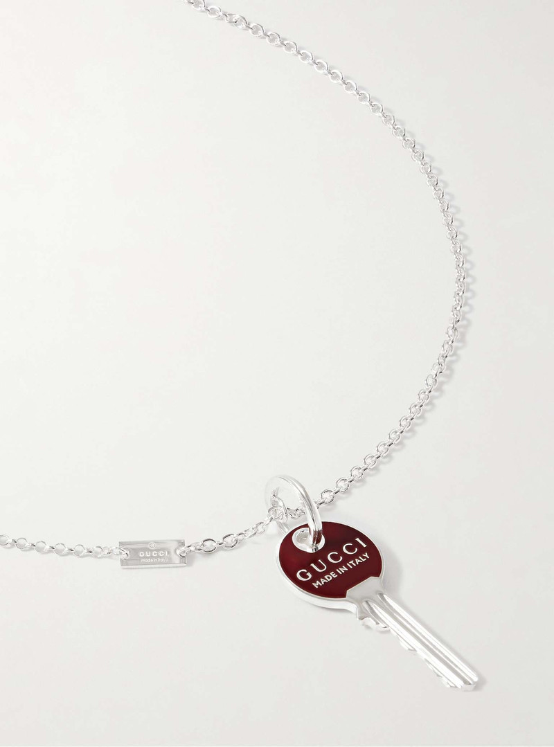 Trademark Sterling Silver and Enamel Pendant Necklace 1