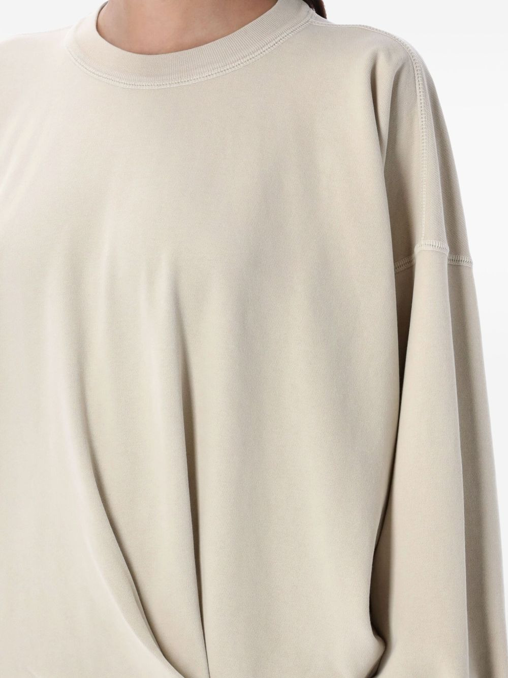 twist-detail crew-neck sweatshirt - 3