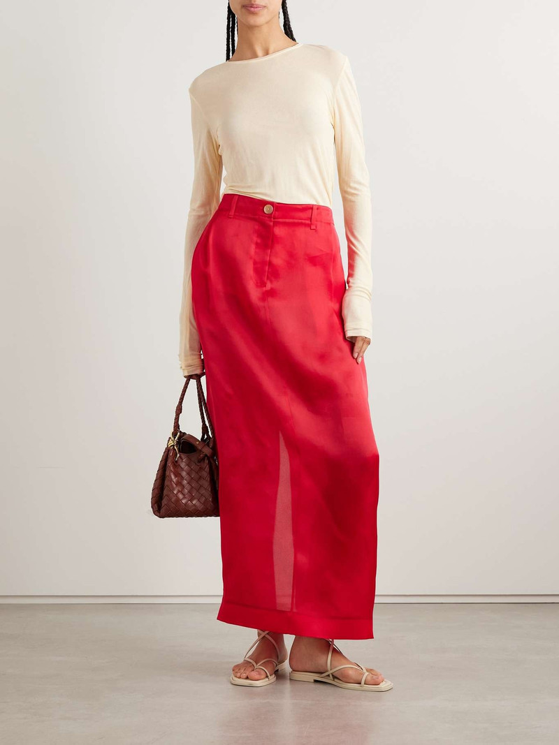 TOVE Rosalie gathered jersey top Pastel yellow outlook