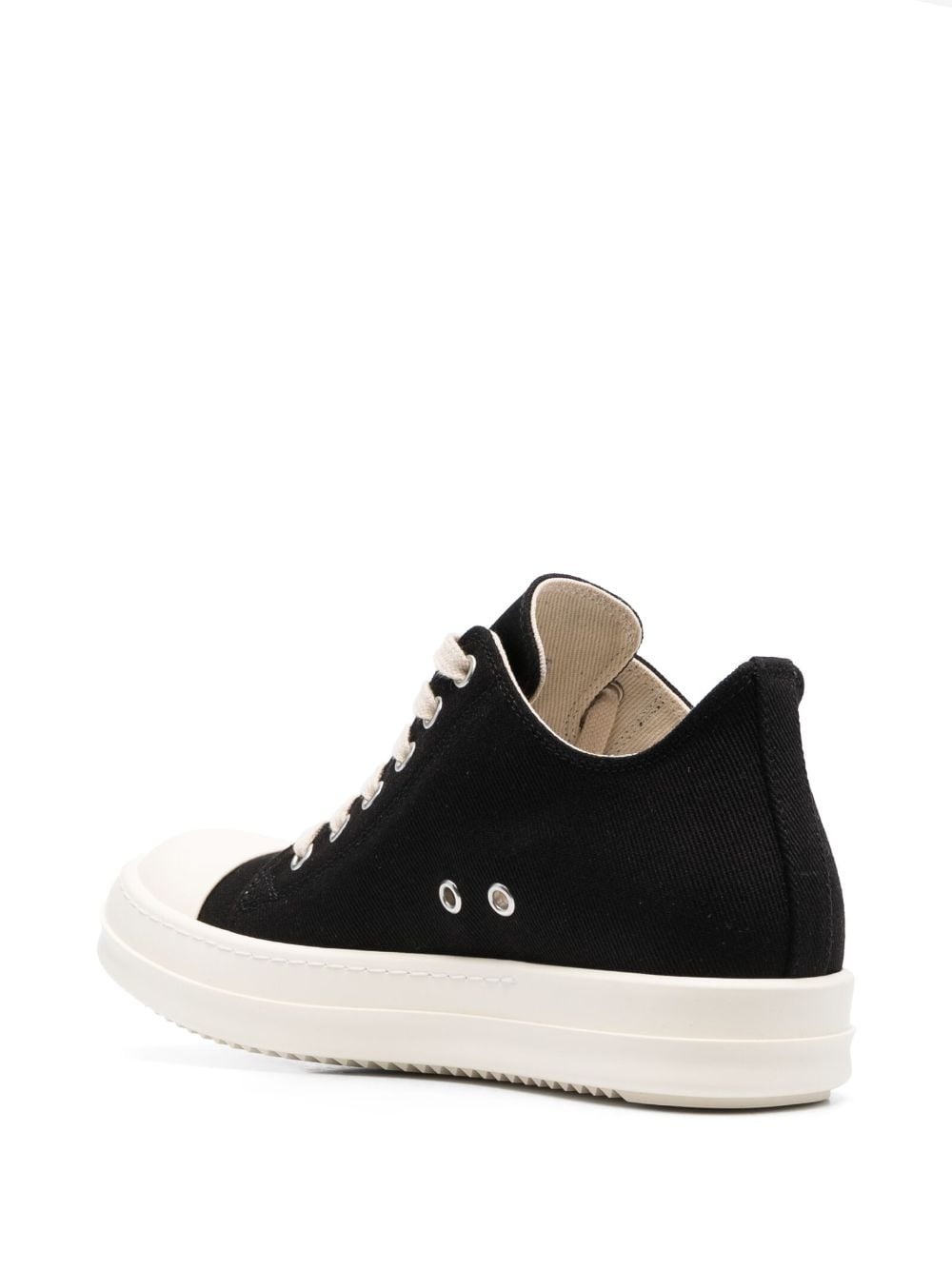 embroidered-logo low-top sneakers - 3