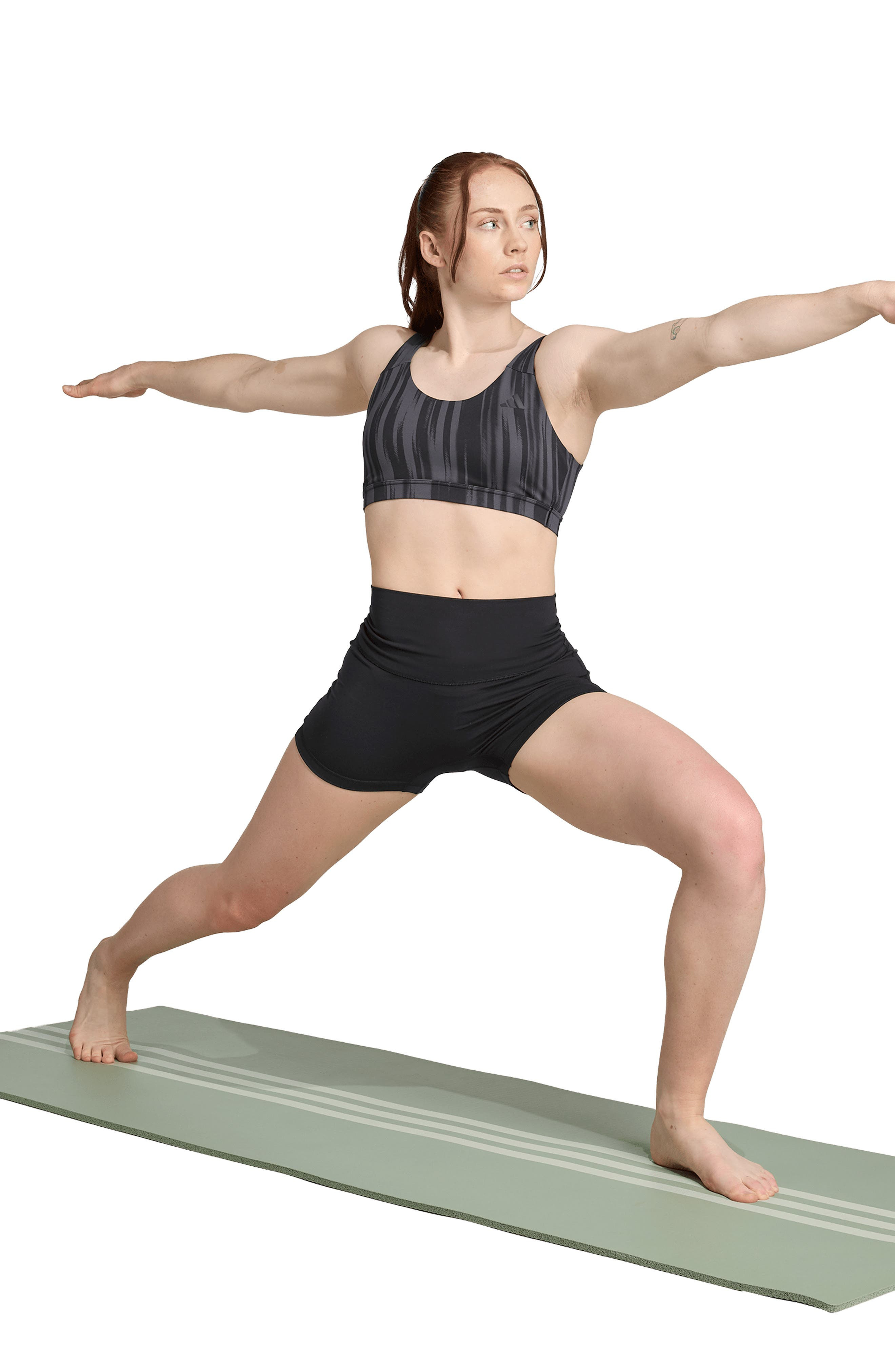 adidas All Me Sculpt Booty Shorts in Black/Black at Nordstrom - 6