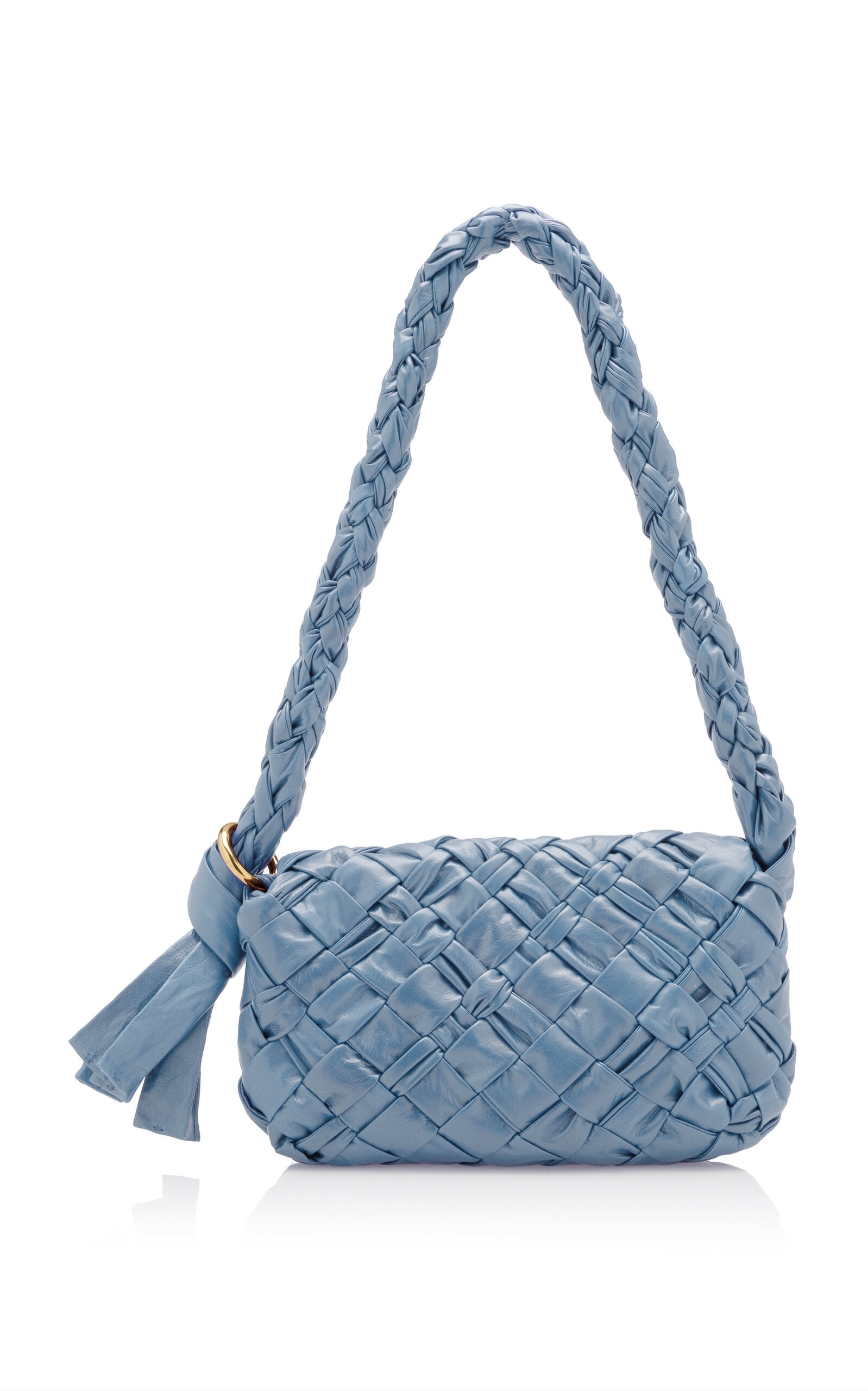 Kalimero Citta Intrecciato Leather Bag blue - 5