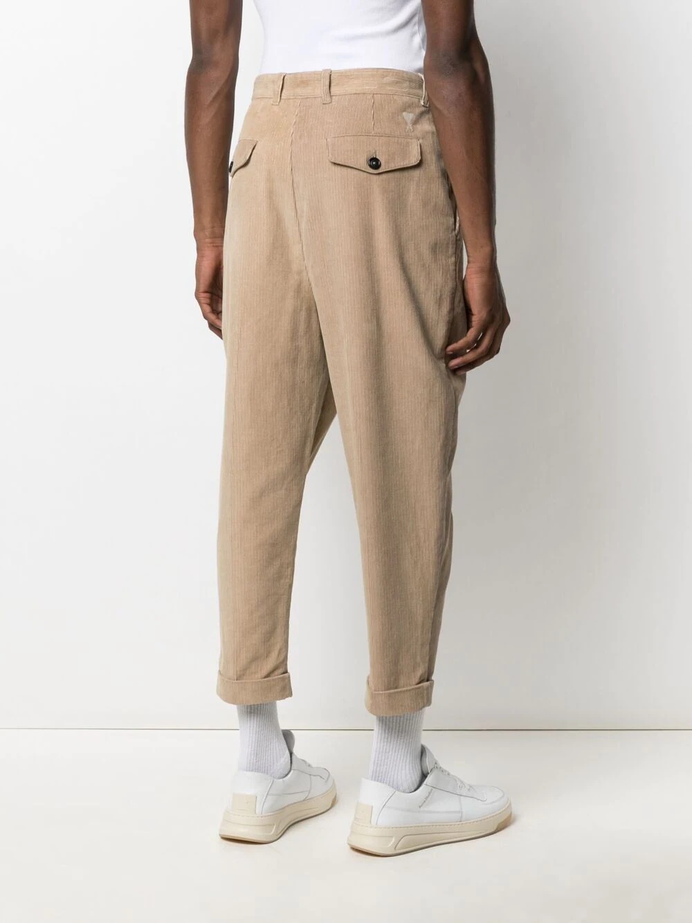 tapered corduroy chinos - 4