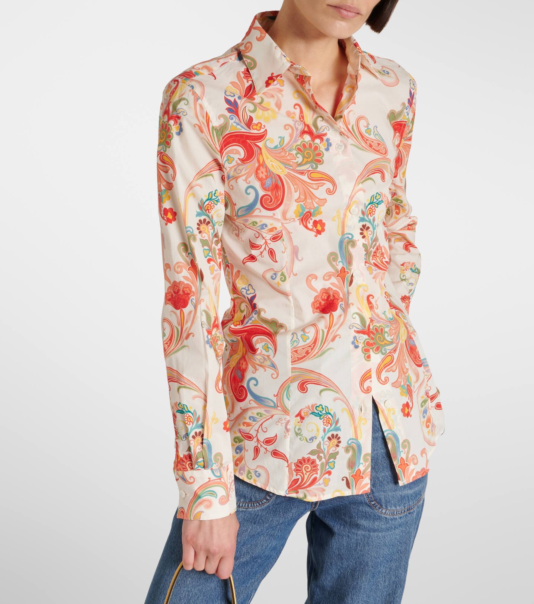 Paisley cotton-blend shirt - 6