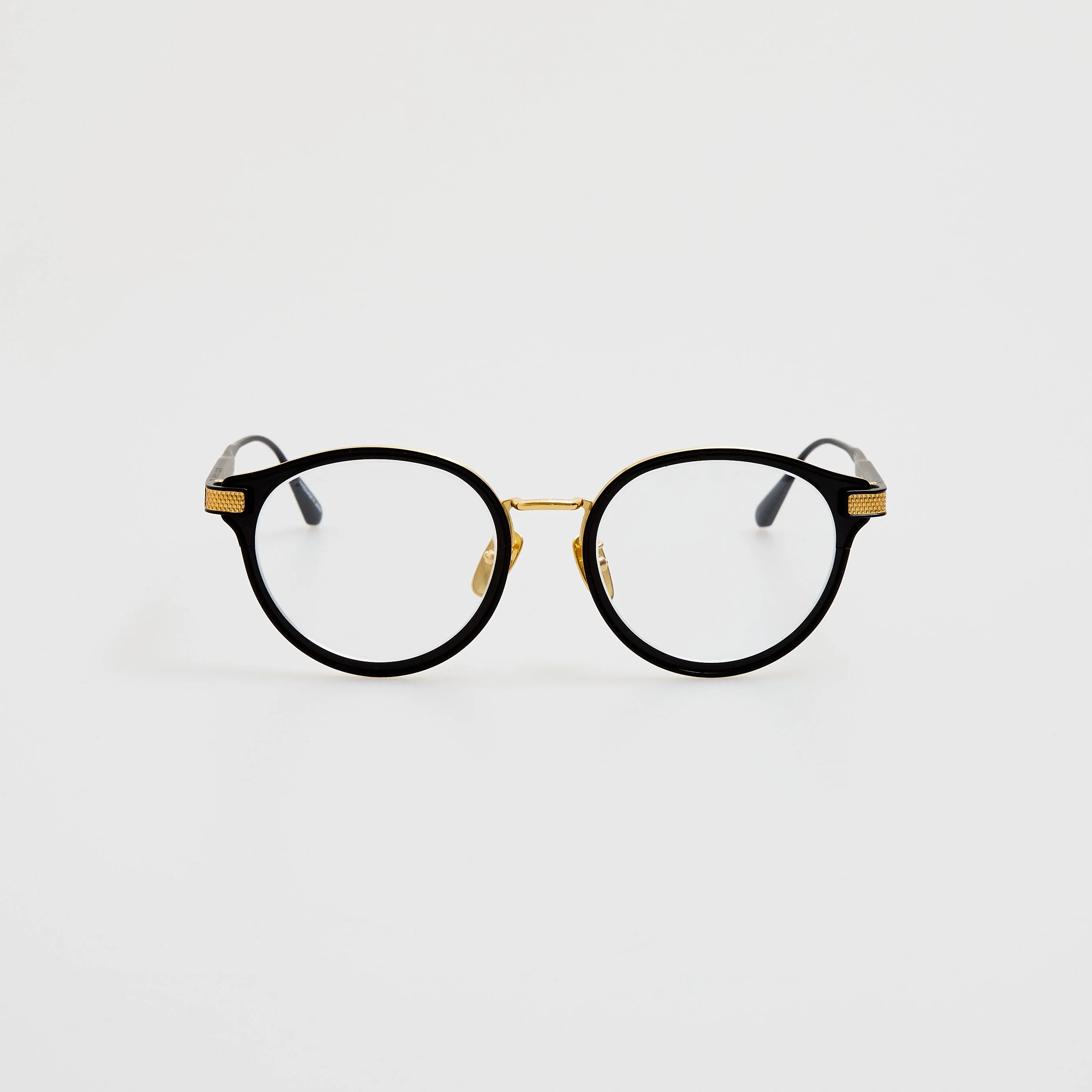 Men's Anthony Oval Optical Frame in Matt Nickel and Yellow Gold - 1